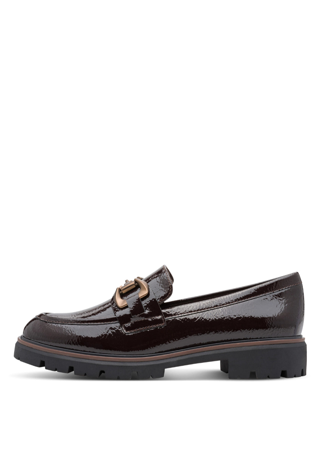 Chunky Bit Detail Loafer - Mocca Patent