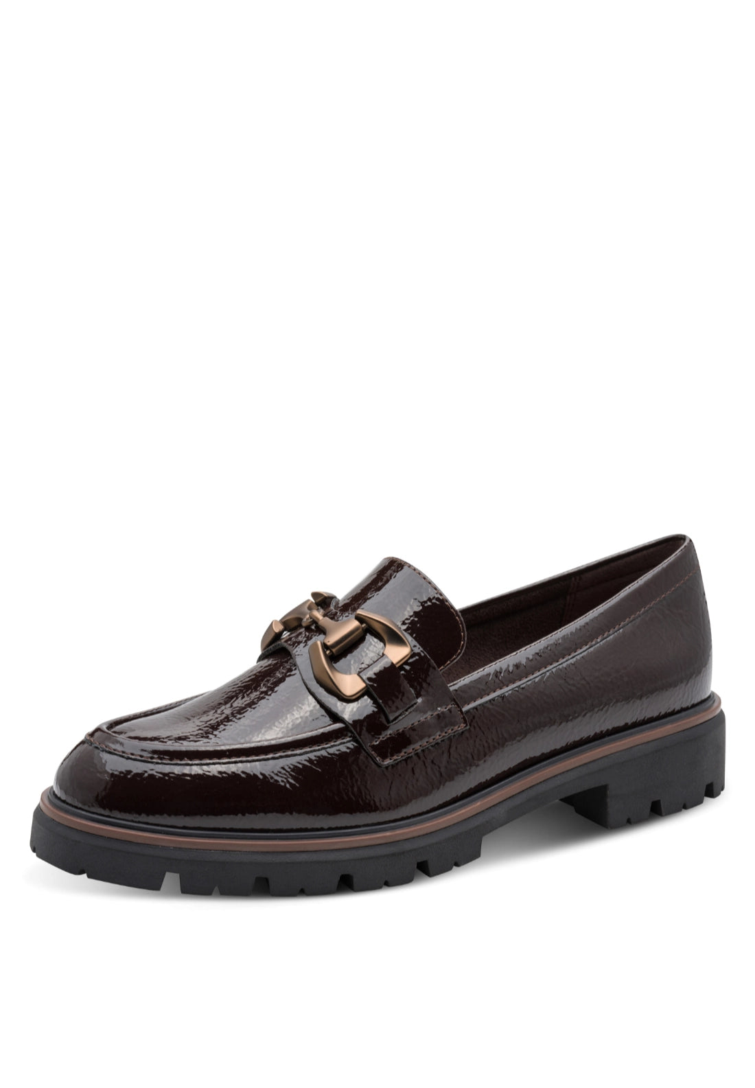Chunky Bit Detail Loafer - Mocca Patent