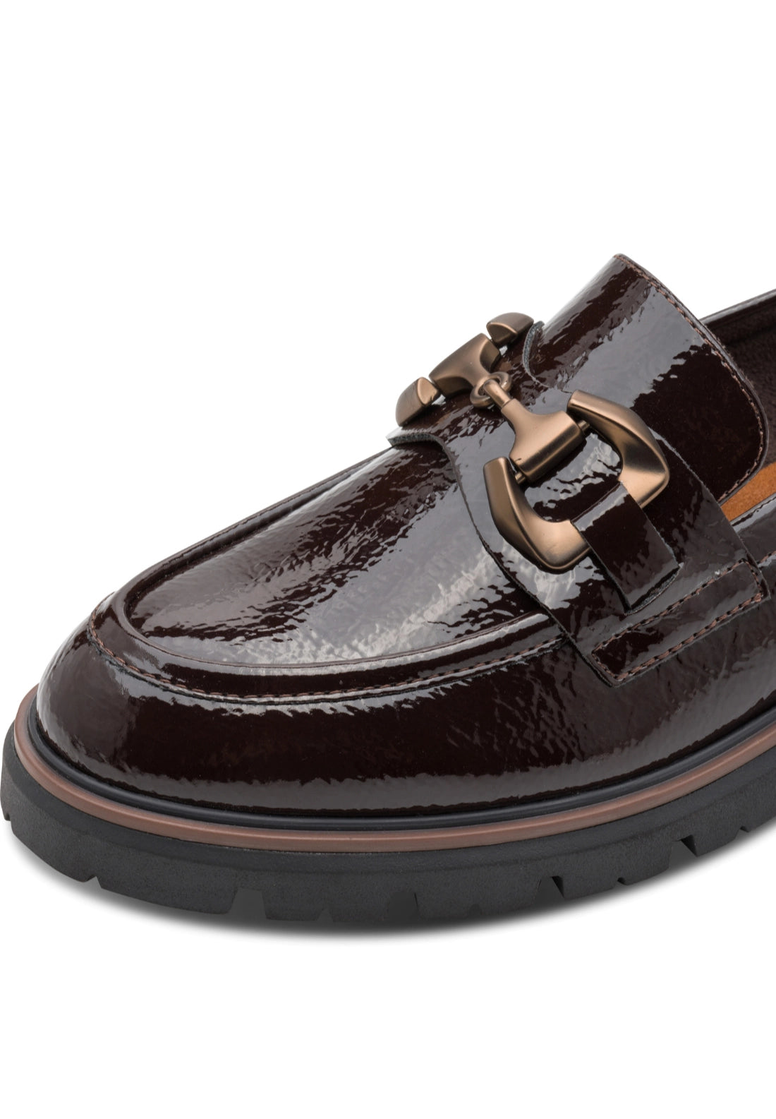 Chunky Bit Detail Loafer - Mocca Patent