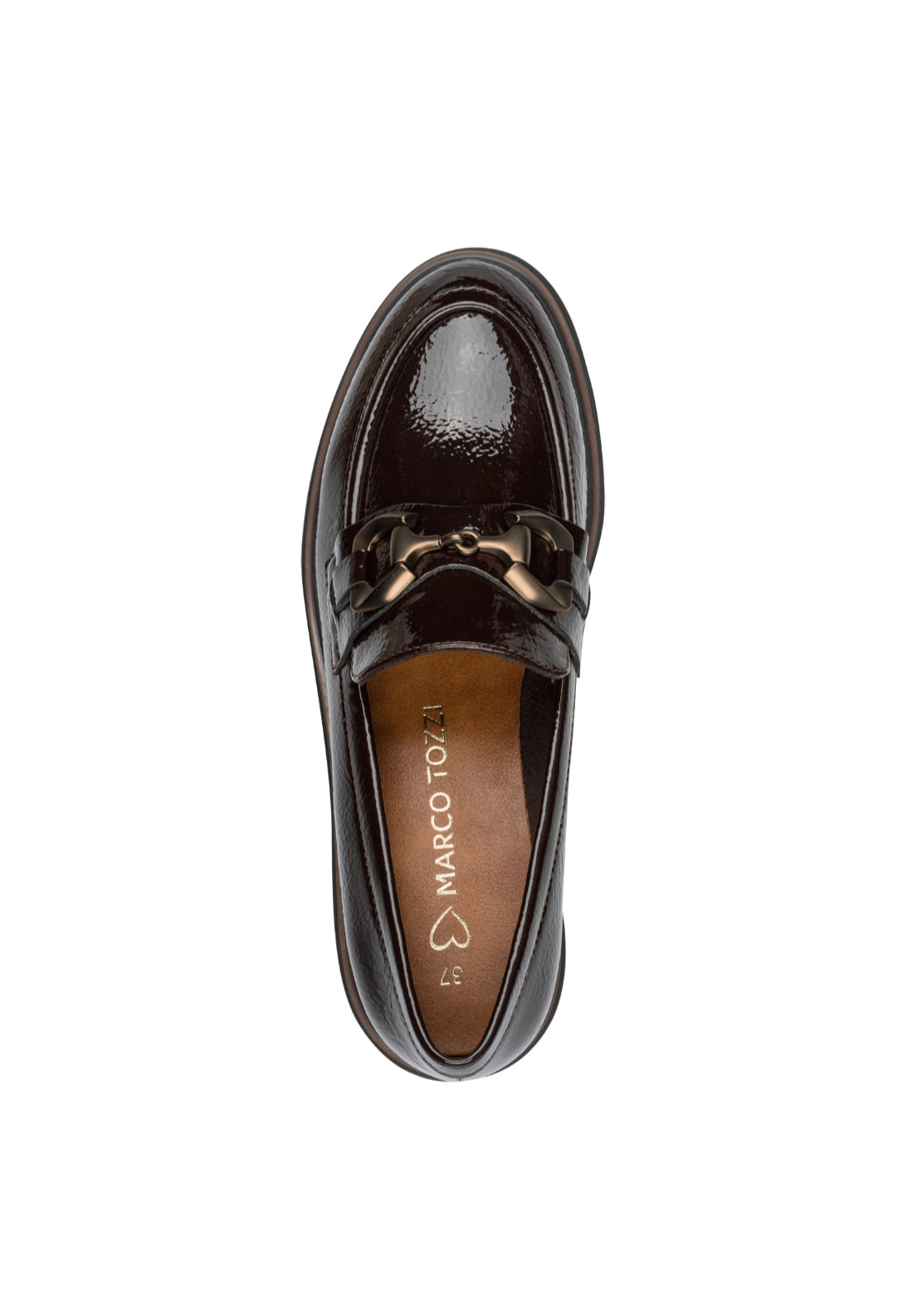Chunky Bit Detail Loafer - Mocca Patent