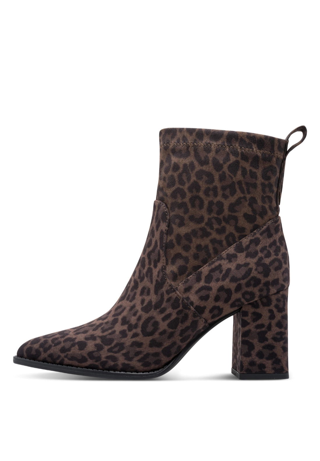 Leopard Print Lo Heeled Boot - Leo Taupe