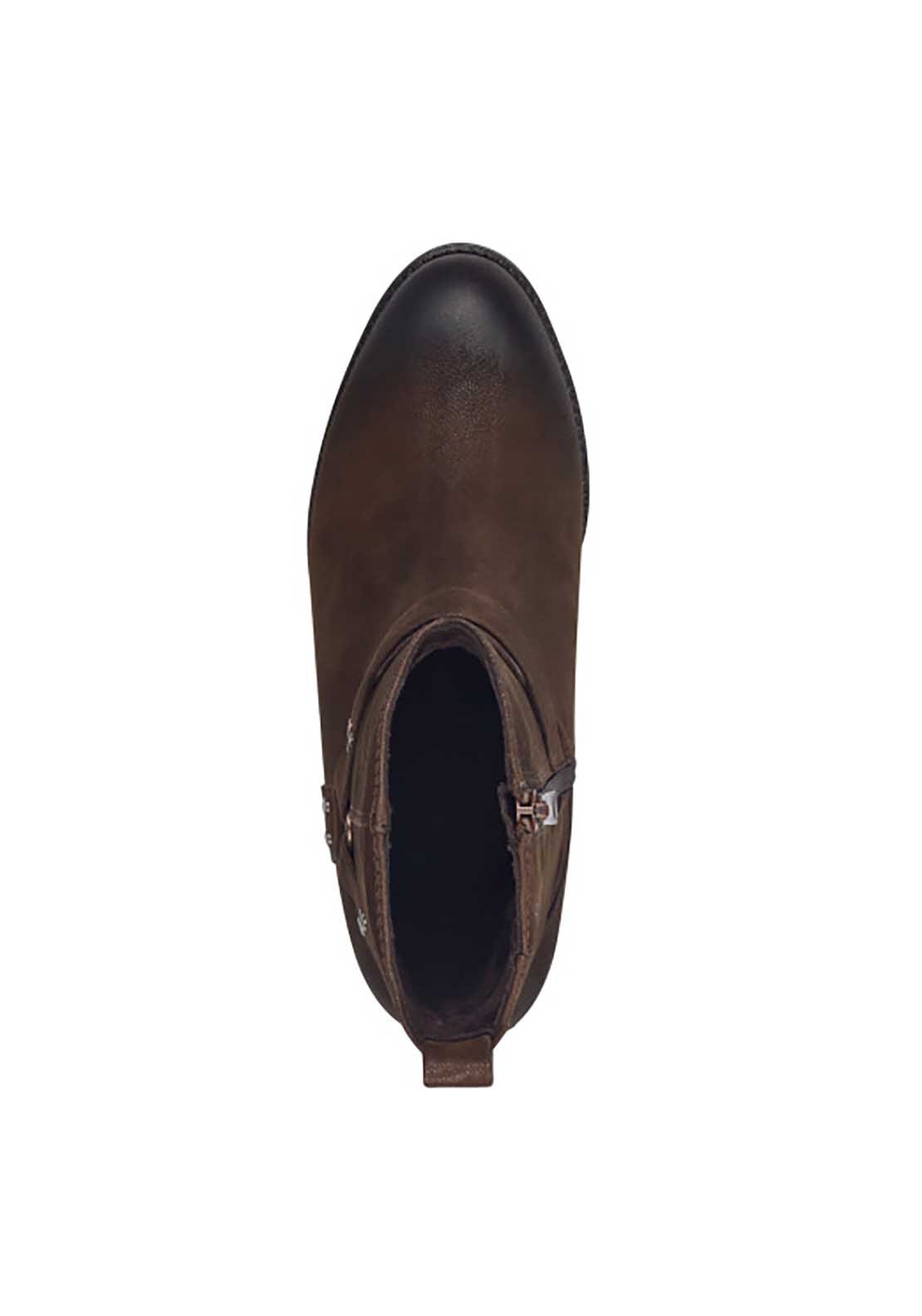 Marco Tozzi Maine Cowboy Ankle Boot - Café Nubuck 3 Shaws Department Stores