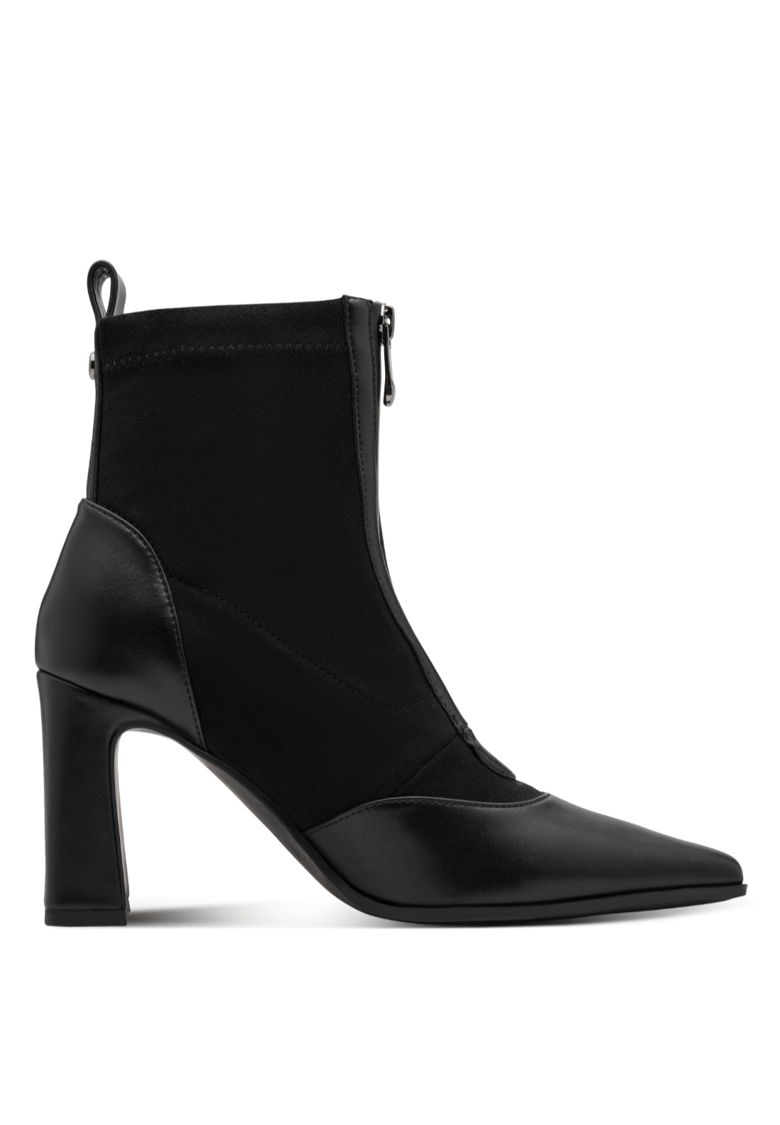 Multi Textile Heel Boot - Black
