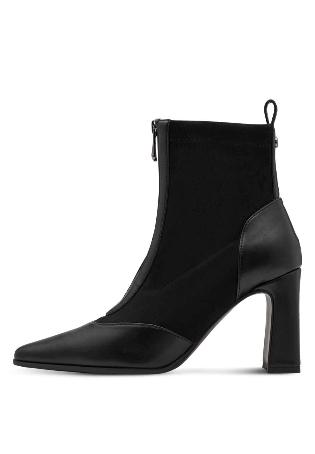 Multi Textile Heel Boot - Black