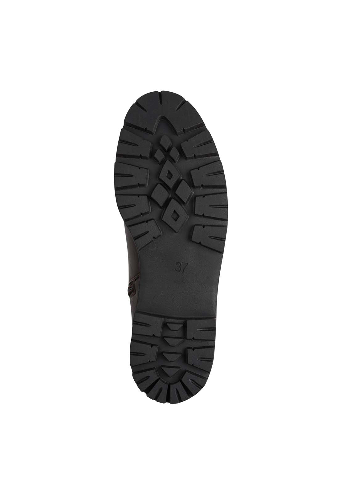 Marco Tozzi Buckle Detail Flat Boot - Café 6 Shaws Department Stores