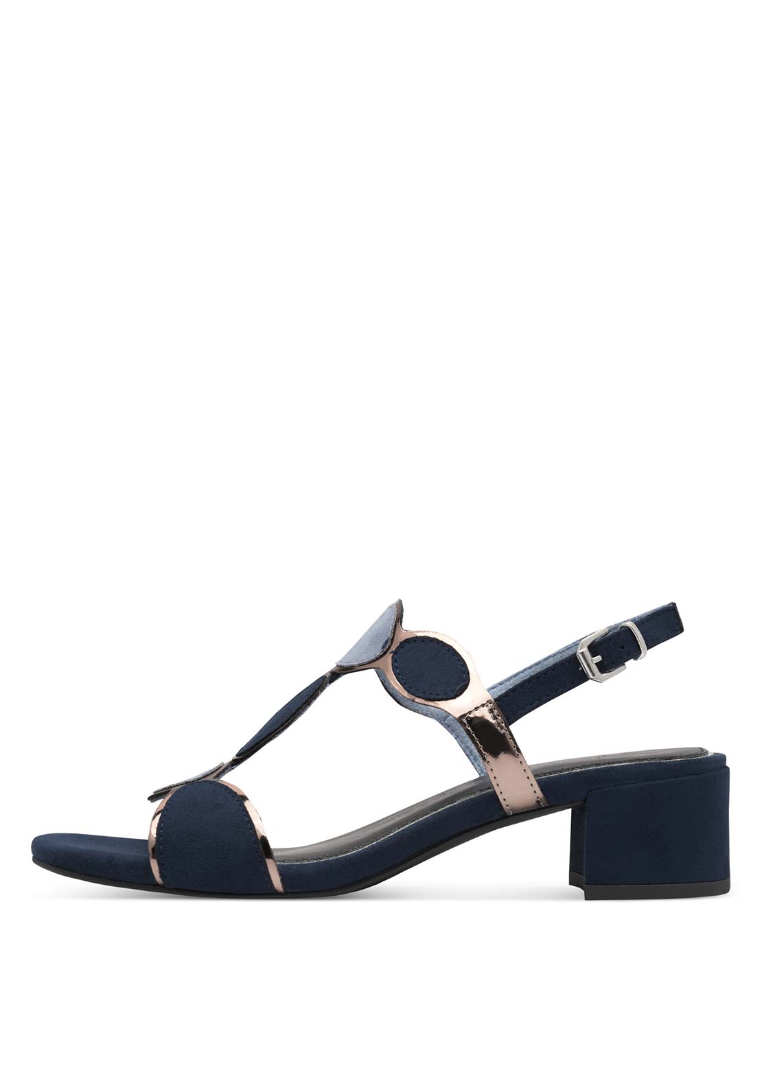 Marco Tozzi Low Heeled Sandal - Navy 2 Shaws Department Stores