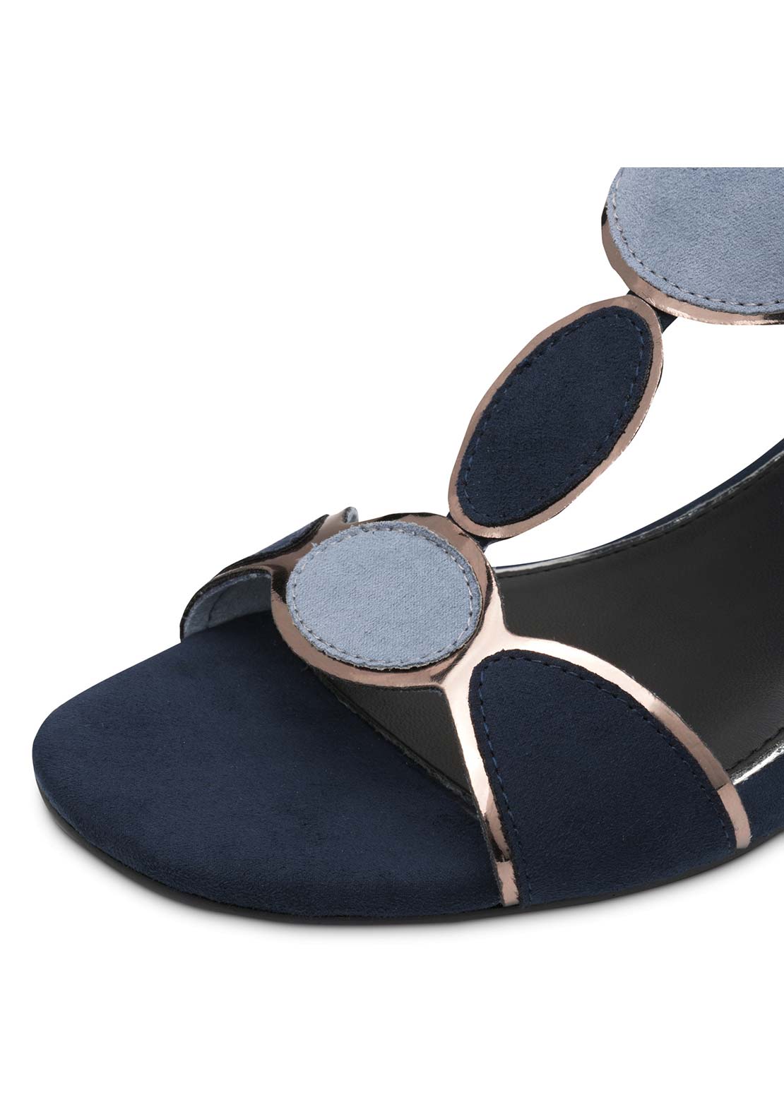 Marco Tozzi Low Heeled Sandal - Navy 5 Shaws Department Stores