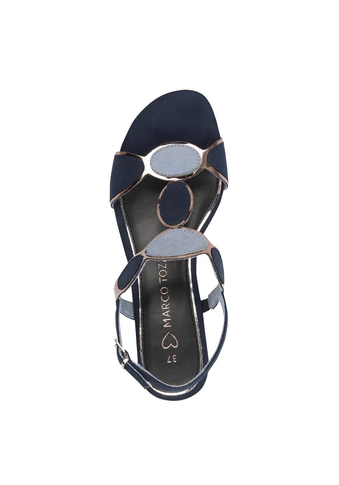 Marco Tozzi Low Heeled Sandal - Navy 4 Shaws Department Stores