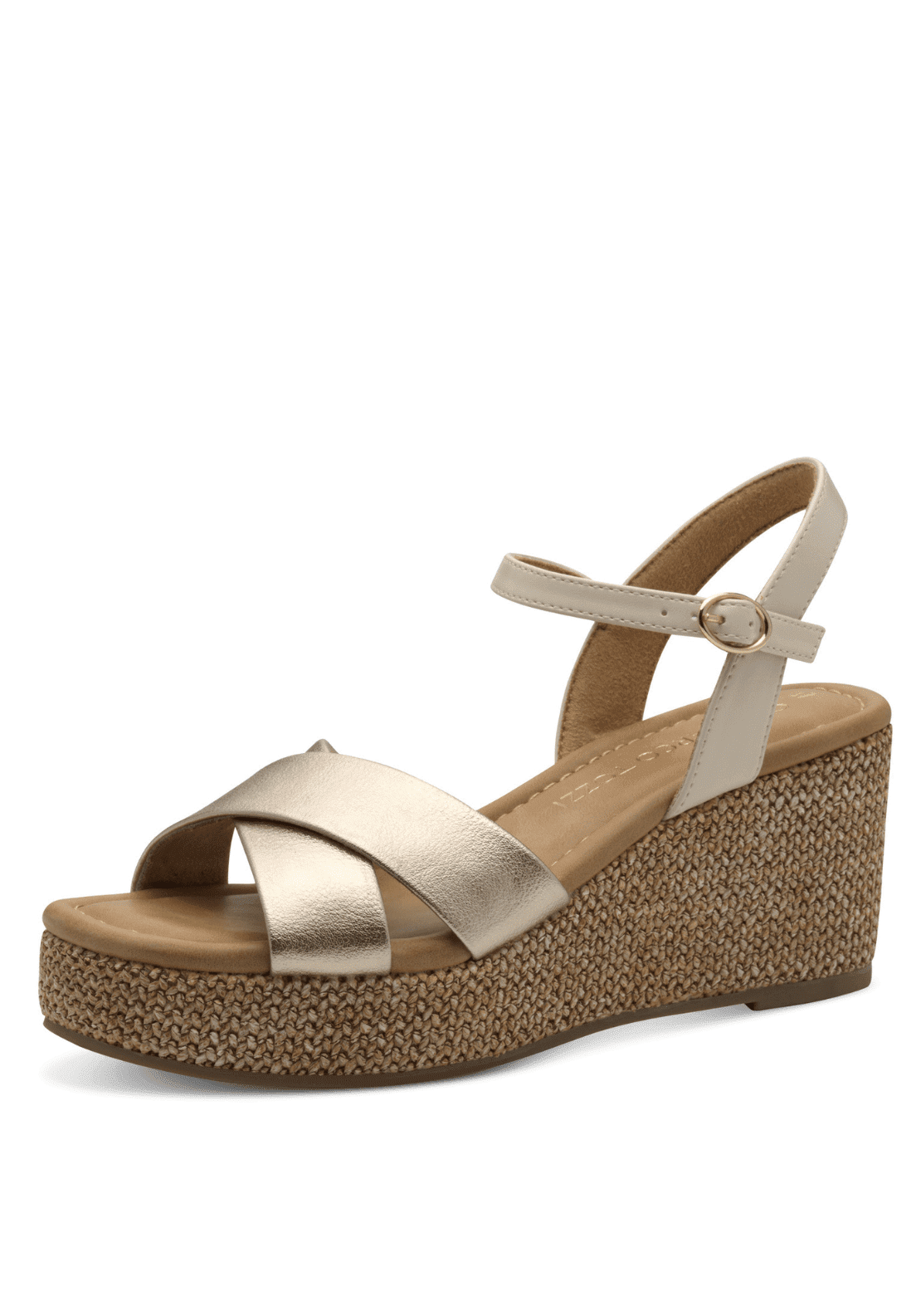 Marco Tozzi Wedge Sandal - Platinum 1 Shaws Department Stores