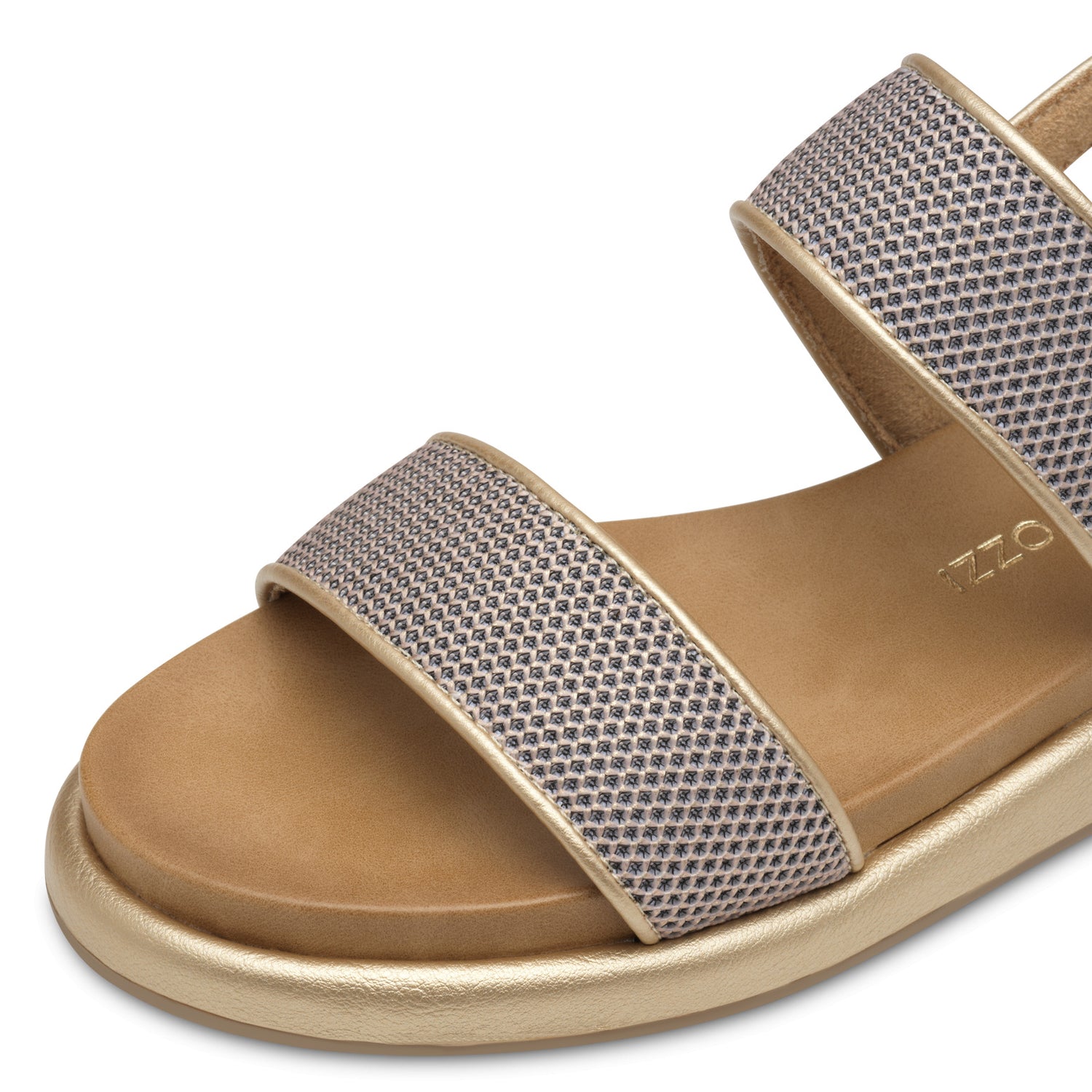 Marco Tozzi Straw Detail Sandal - Gold 3 Shaws Department Stores