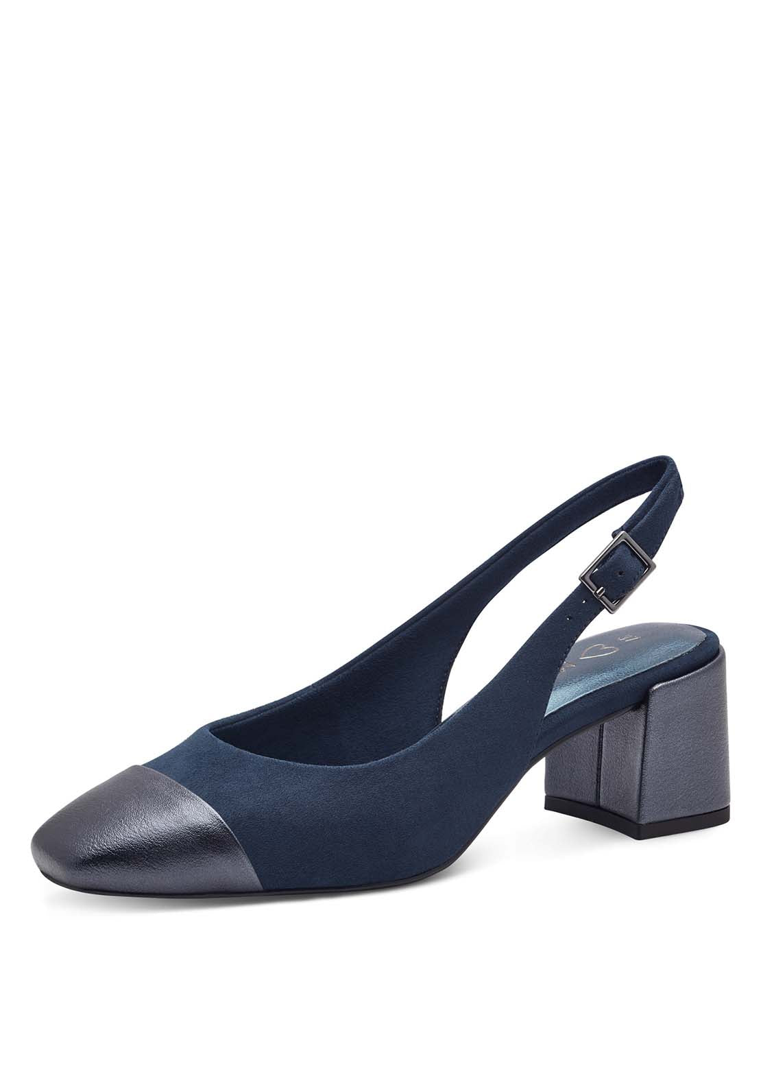 Marco Tozzi Addison Sling Back - Navy 1 Shaws Department Stores