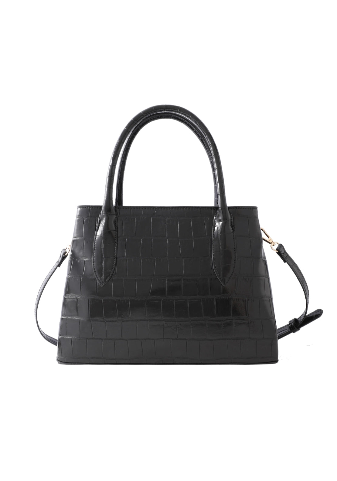 Marco Tozzi Croc-Effect Bowler Bag - Black Str 2 Shaws Department Stores
