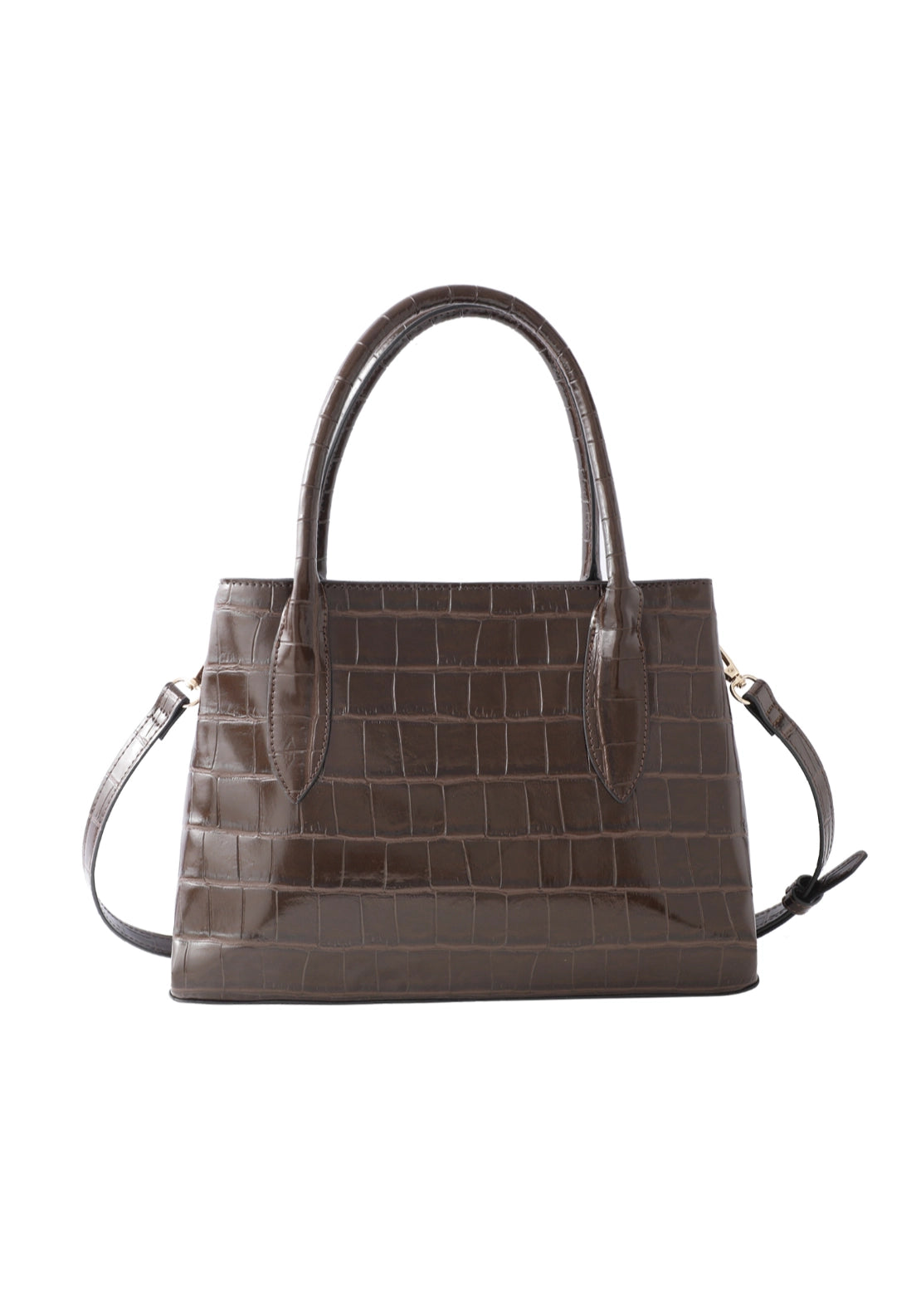 Marco Tozzi Croc-Effect Bowler Bag - Café Croco 2 Shaws Department Stores