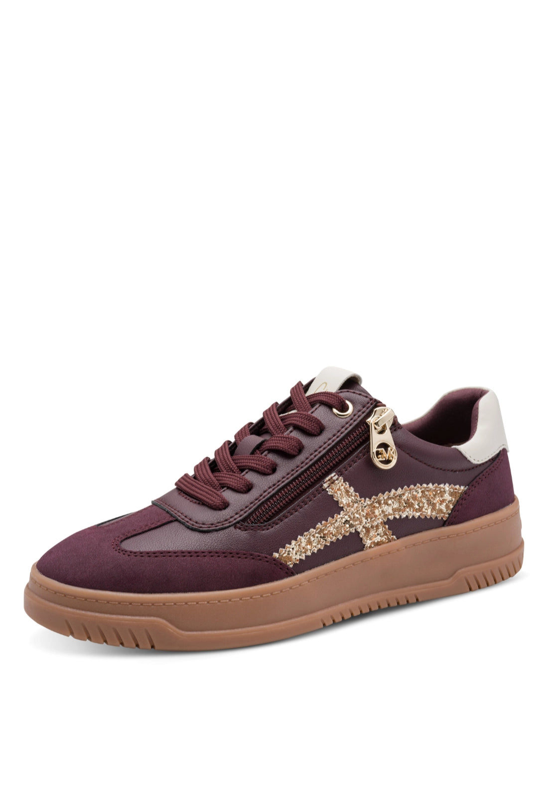 Gum Sole Zip Trainer - Mulberry Comb