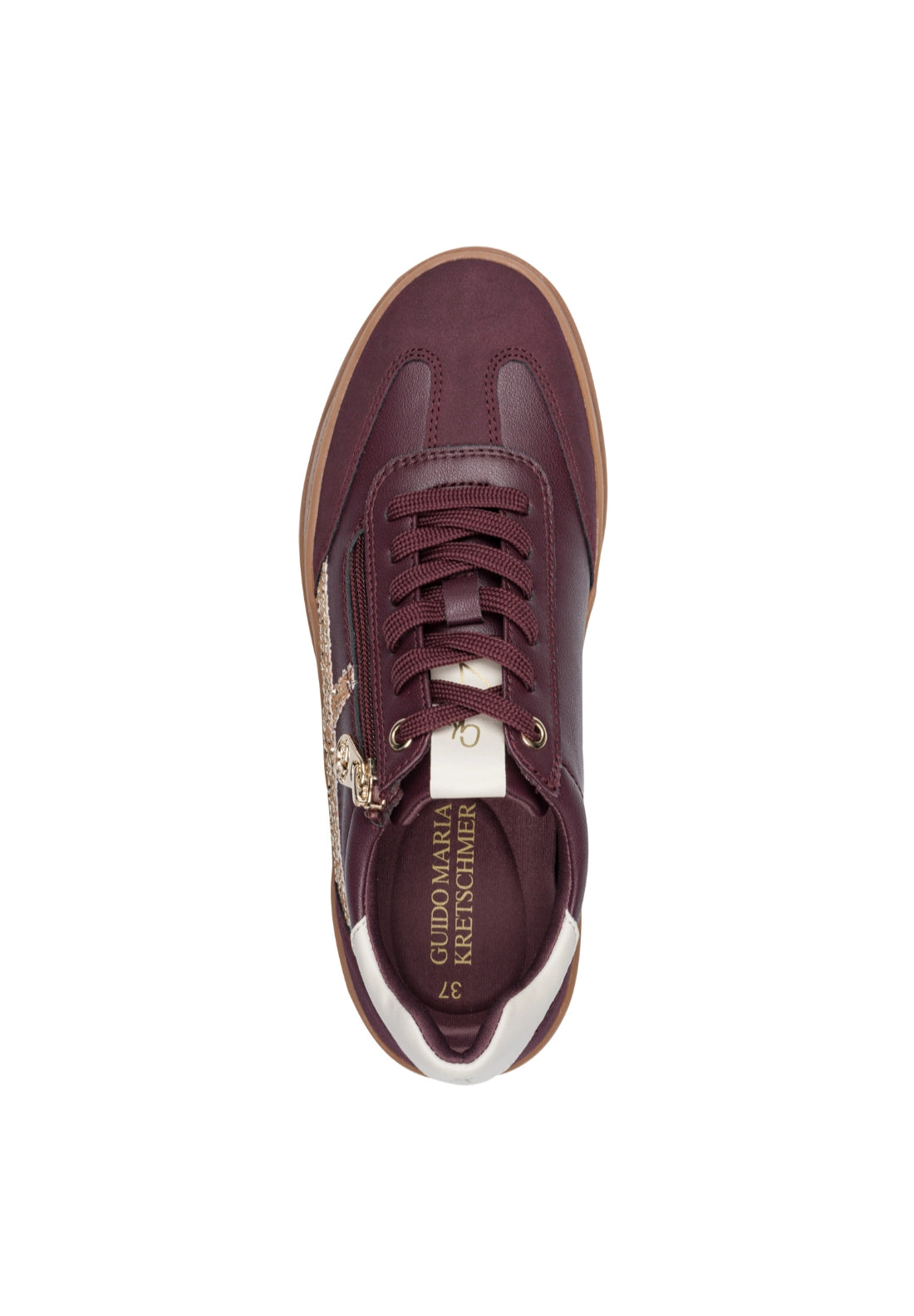 Gum Sole Zip Trainer - Mulberry Comb
