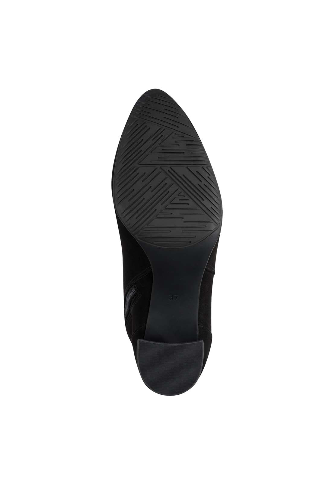 Marco Tozzi Metallic Trim Hi Heeled Boot - Black 6 Shaws Department Stores