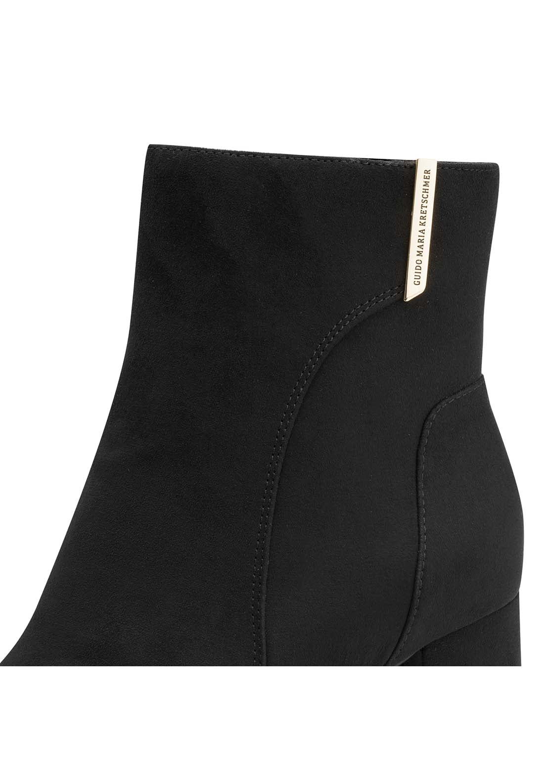 Marco Tozzi Metallic Trim Hi Heeled Boot - Black 4 Shaws Department Stores