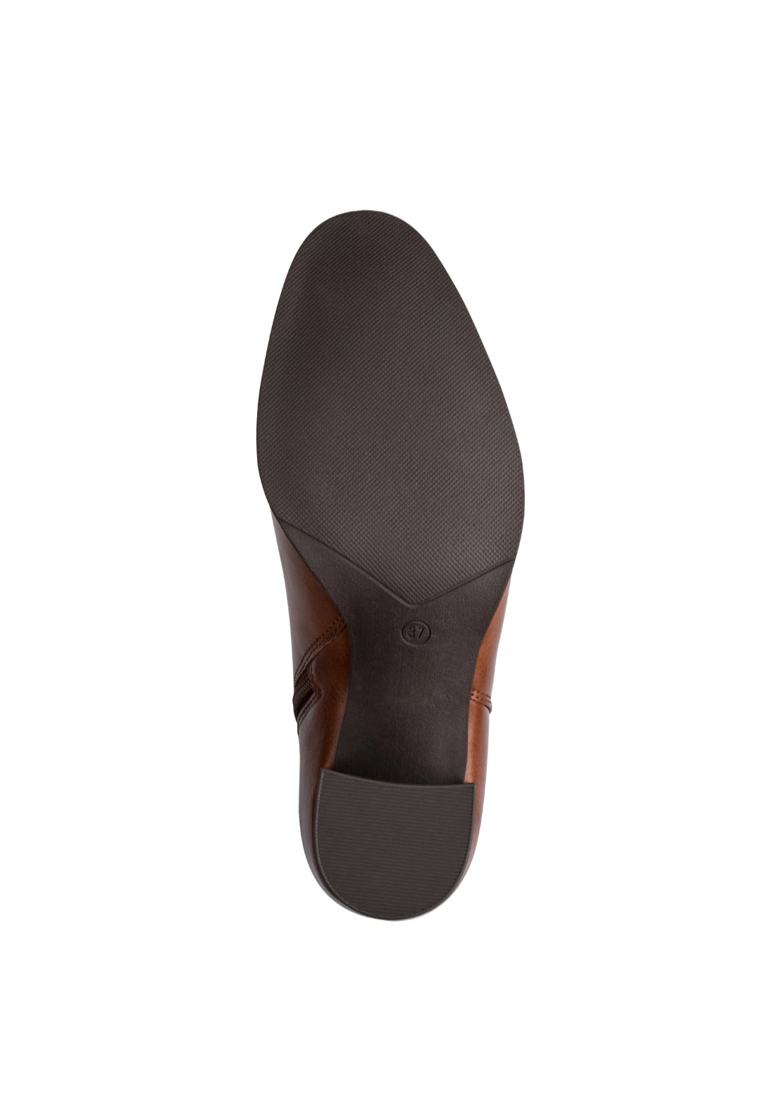 Bit Detail Heeled Knee High Boots - Cognac