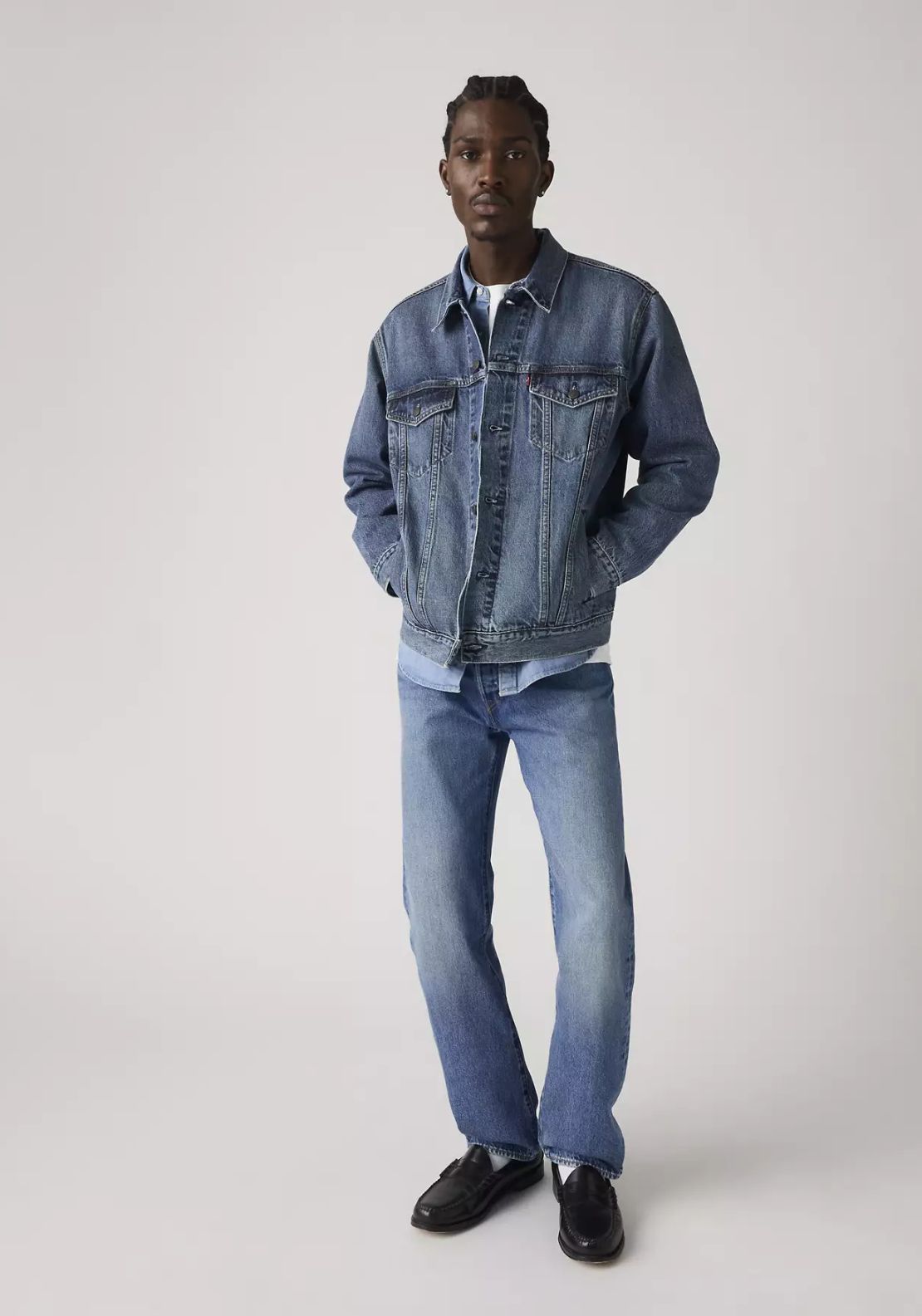 Levis 501 Original Jeans 100% Cotton - Med Indigo 5 Shaws Department Stores