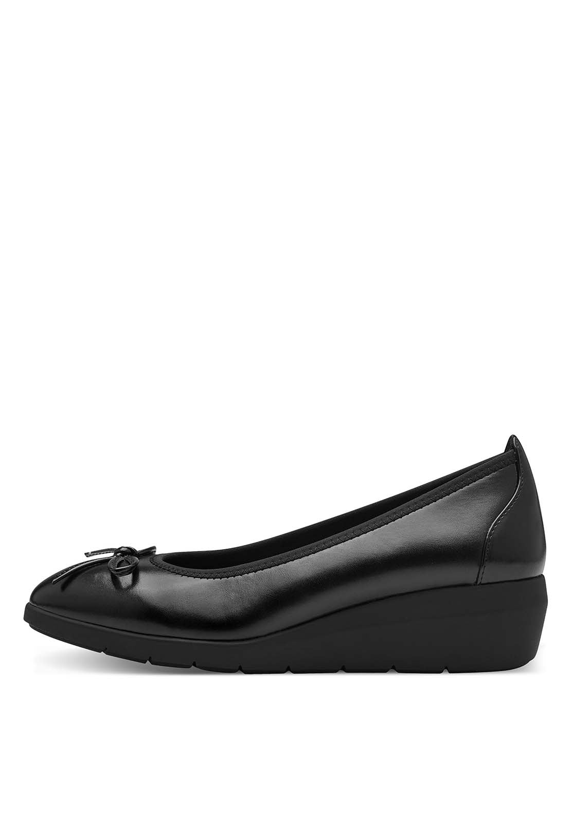 Jana Ladies Ballerina Style Shoe - Black 1 Shaws Department Stores