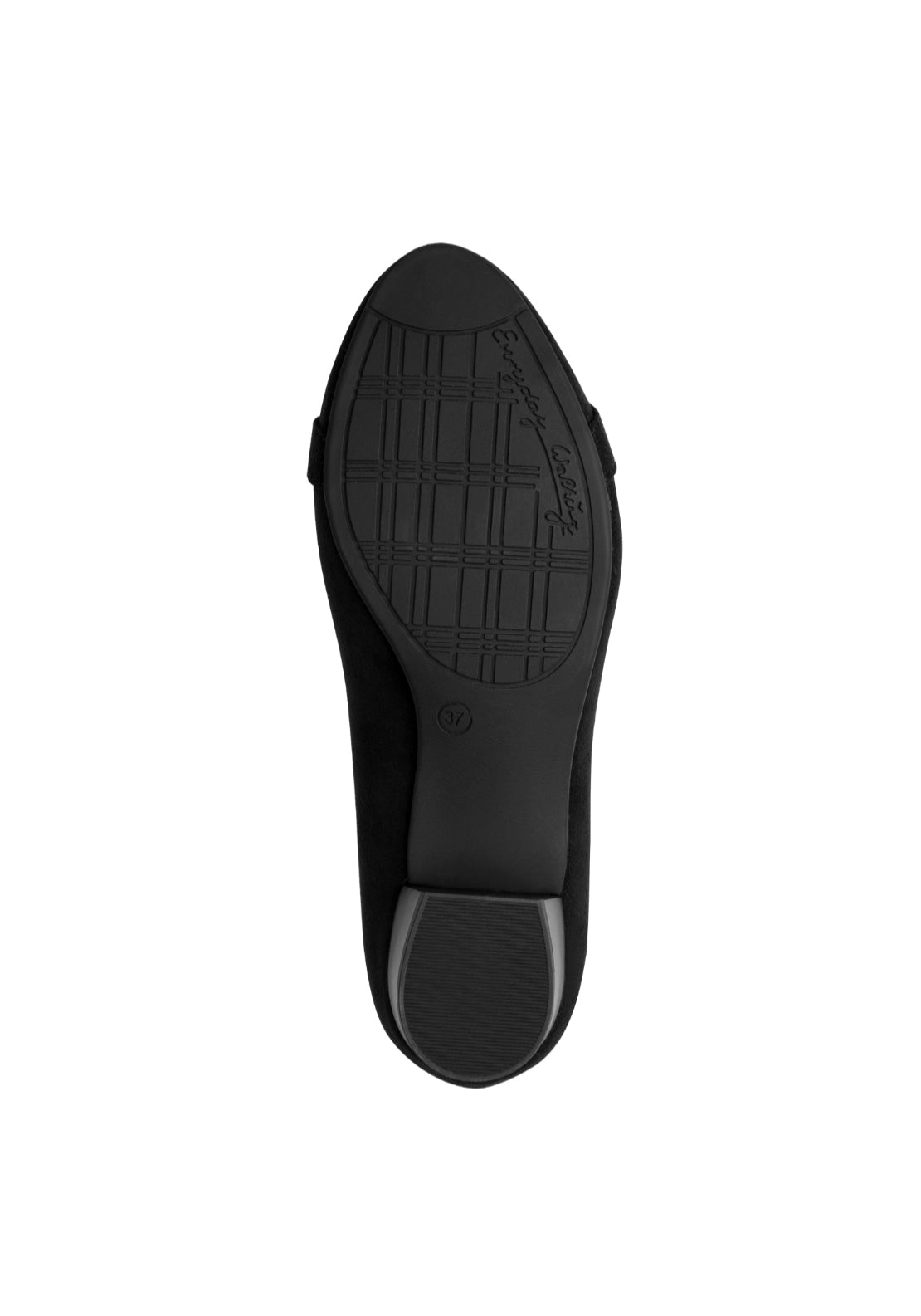 Low Heel Pump With Buckle - Black