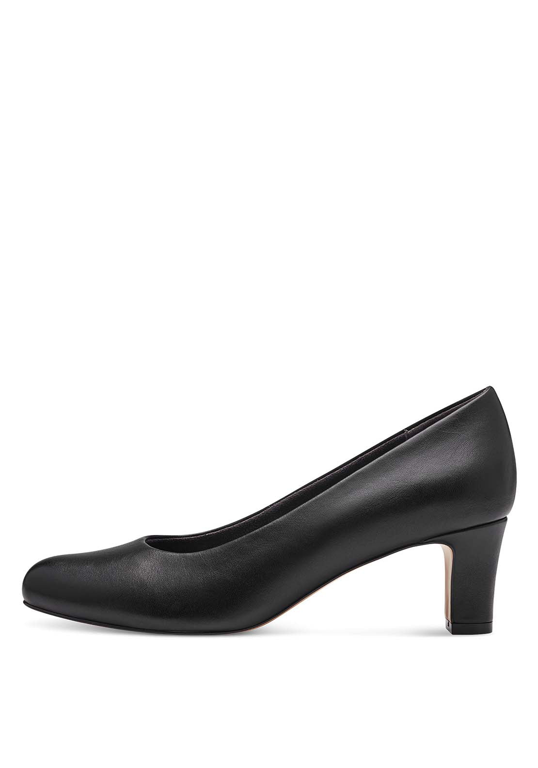 Jana Ladies Court Heel Shoe - Black 1 Shaws Department Stores