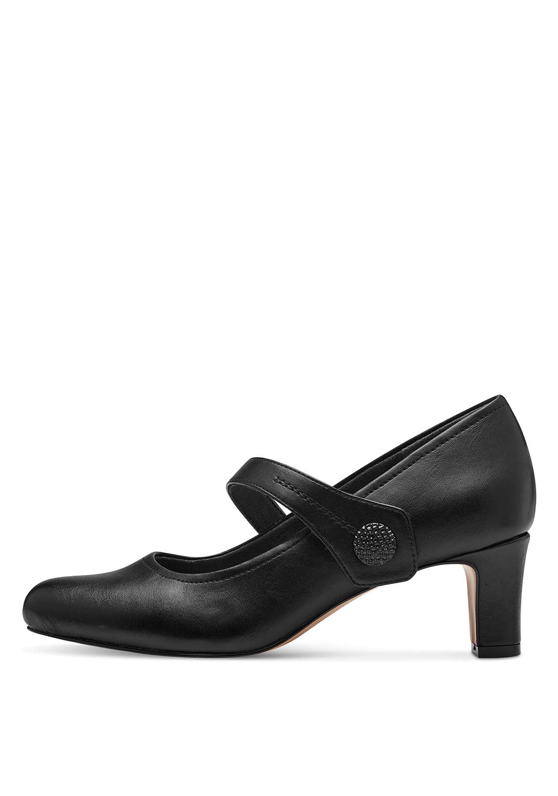 Jana Ladies Court Heel Shoe - Black 1 Shaws Department Stores
