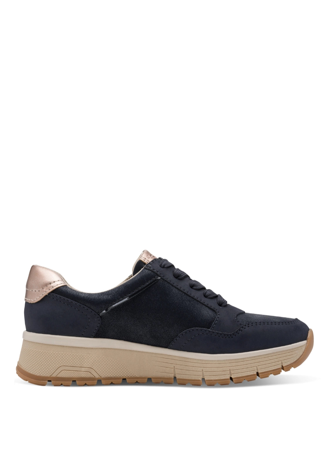 Soft Lace Up Work Trainer - Navy