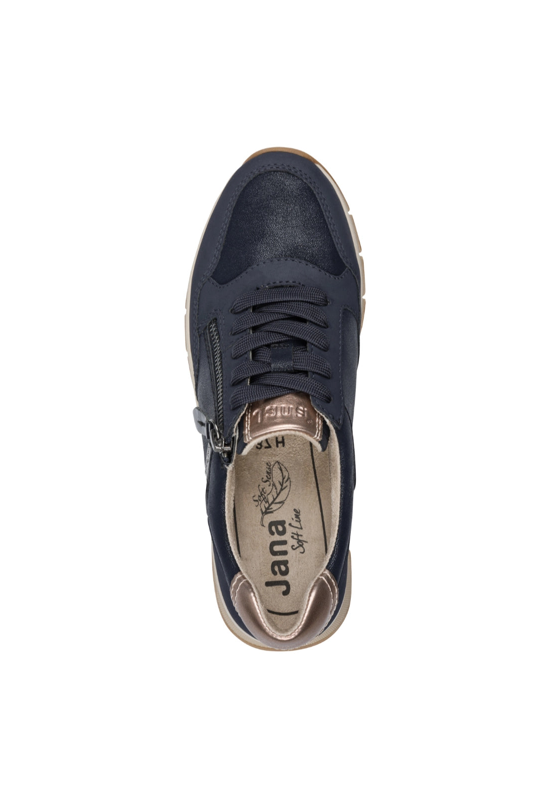 Soft Lace Up Work Trainer - Navy