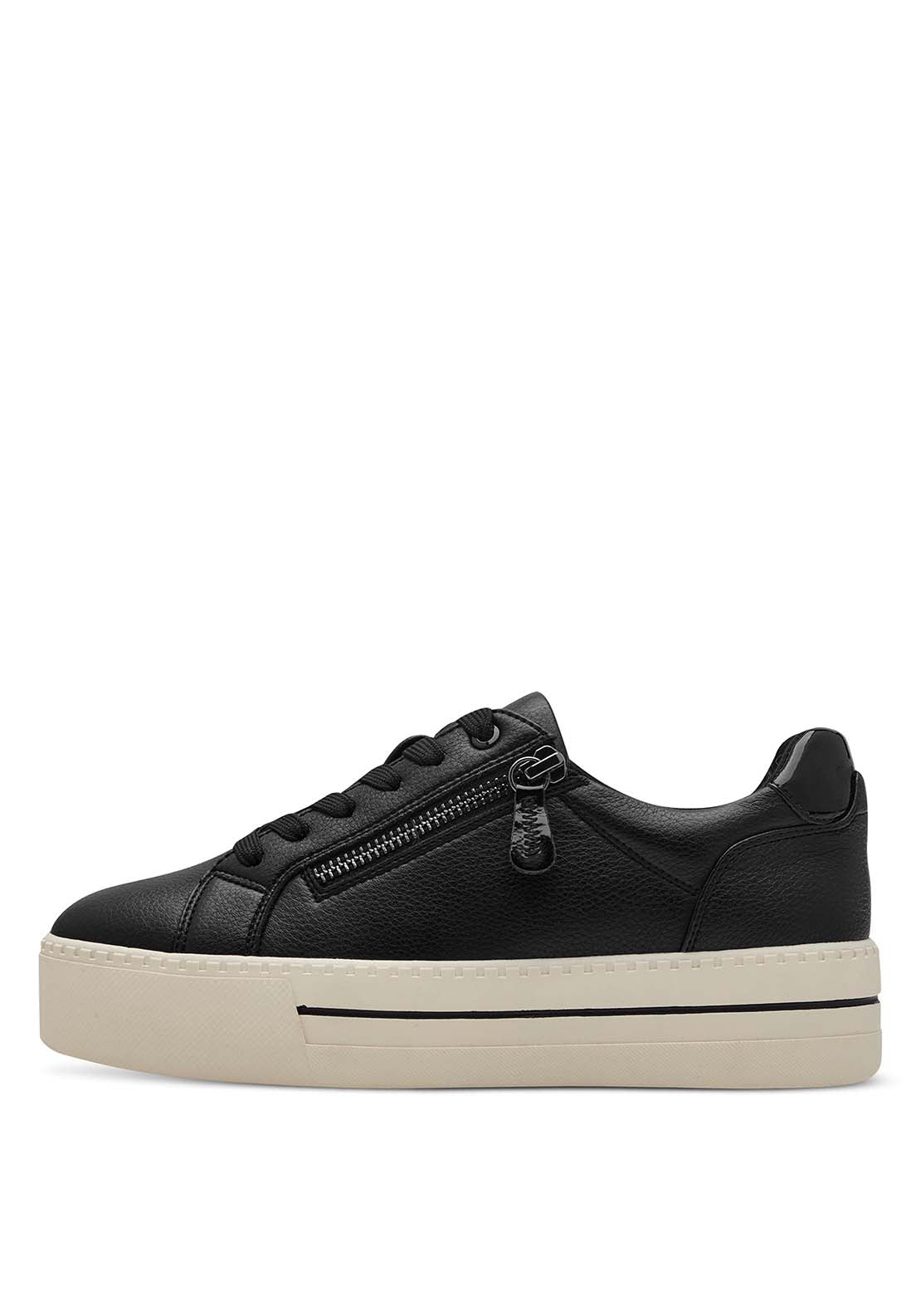 Jana Ladies Lace Up Trainer - Black 1 Shaws Department Stores