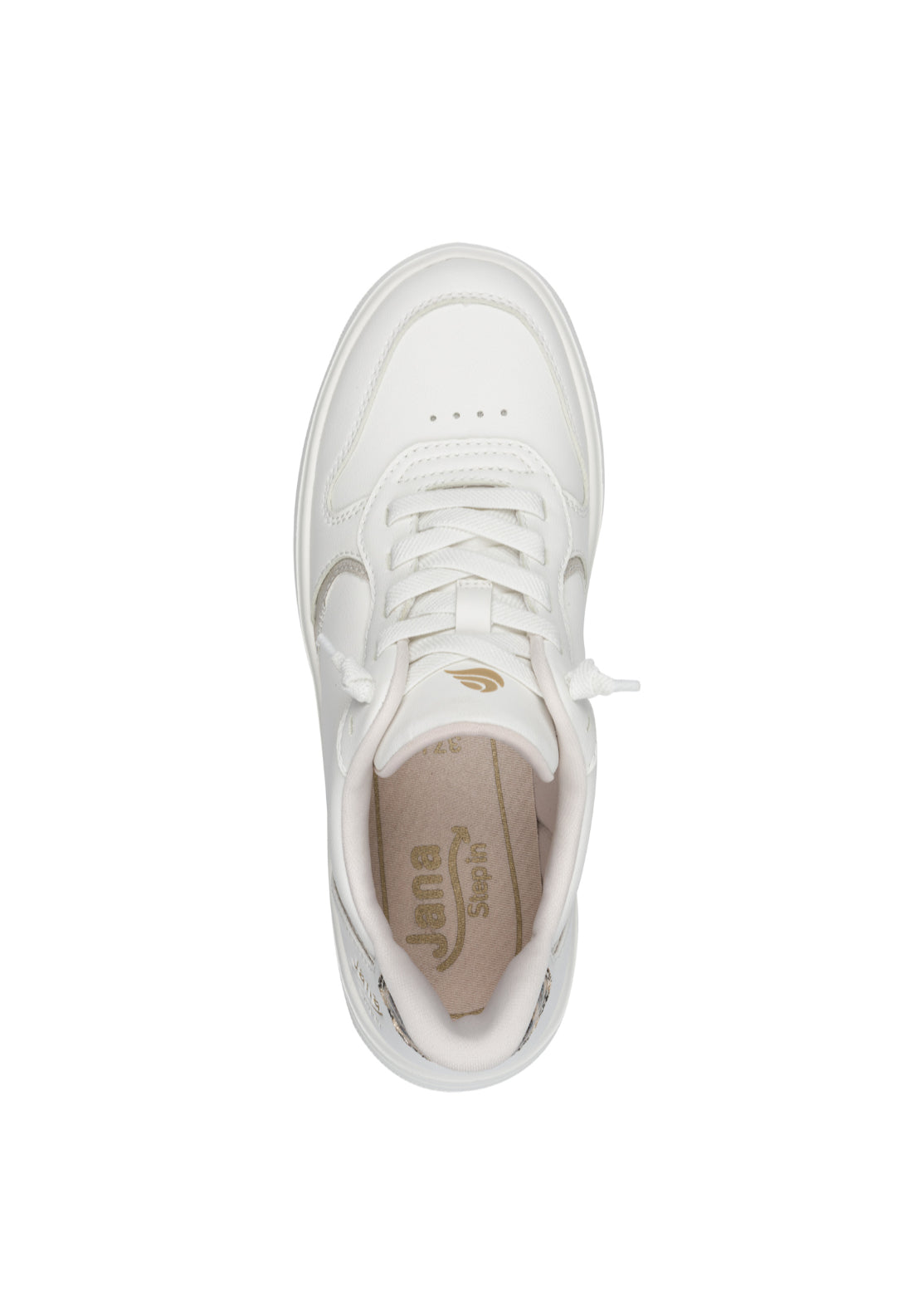 Jana Shoes Chunky Lace Trainer - Off White Comb 4 Shaws Department Stores