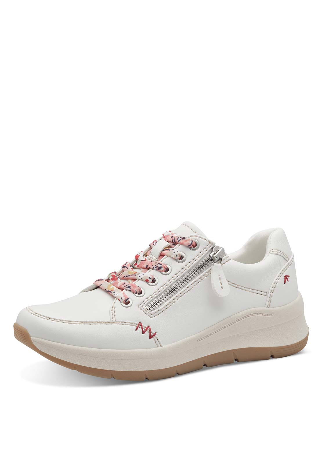 Jana Ladies Lace Up Shoe - White 1 Shaws Department Stores