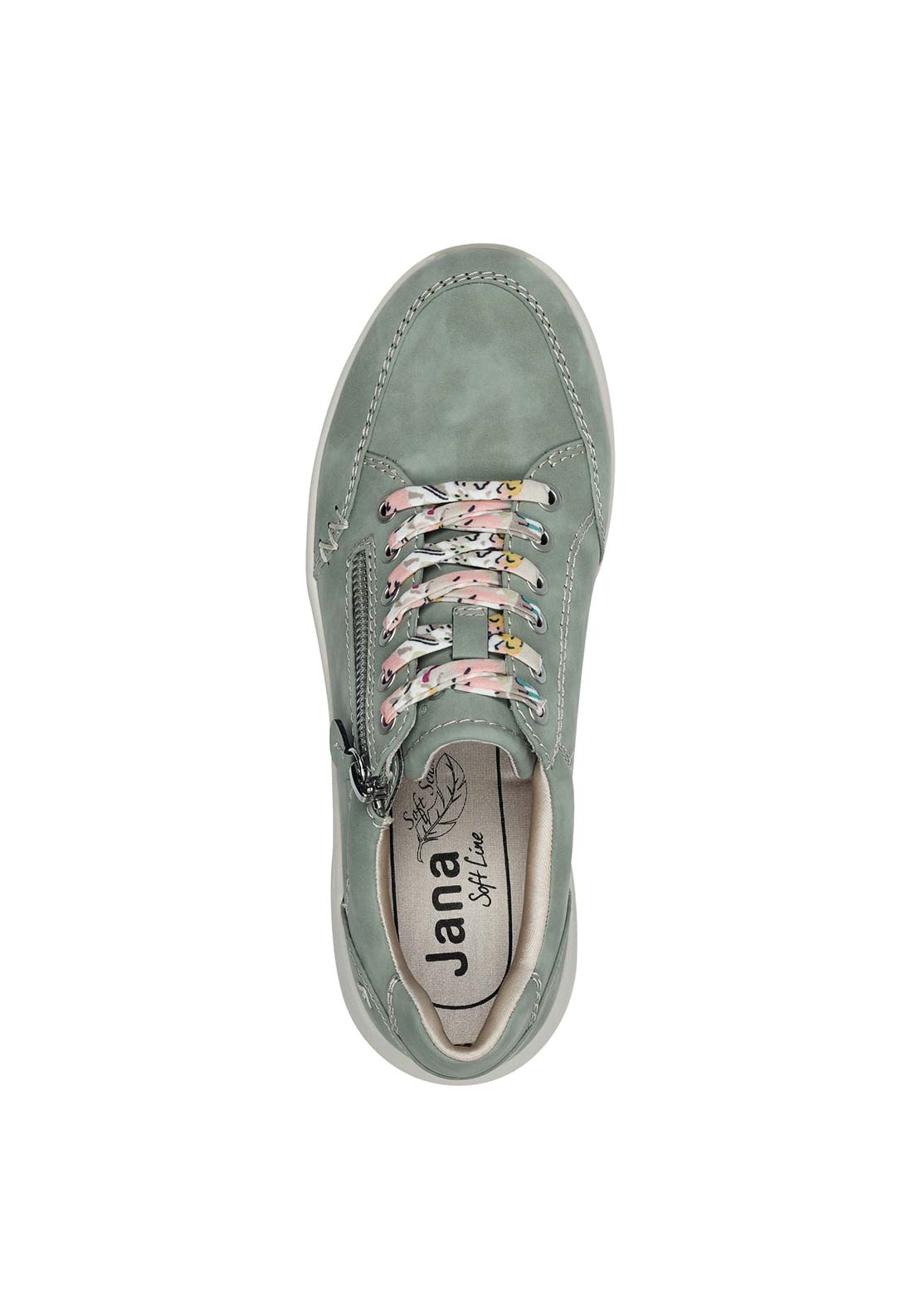 Jana Ladies Lace Up Shoe - Sage 3 Shaws Department Stores