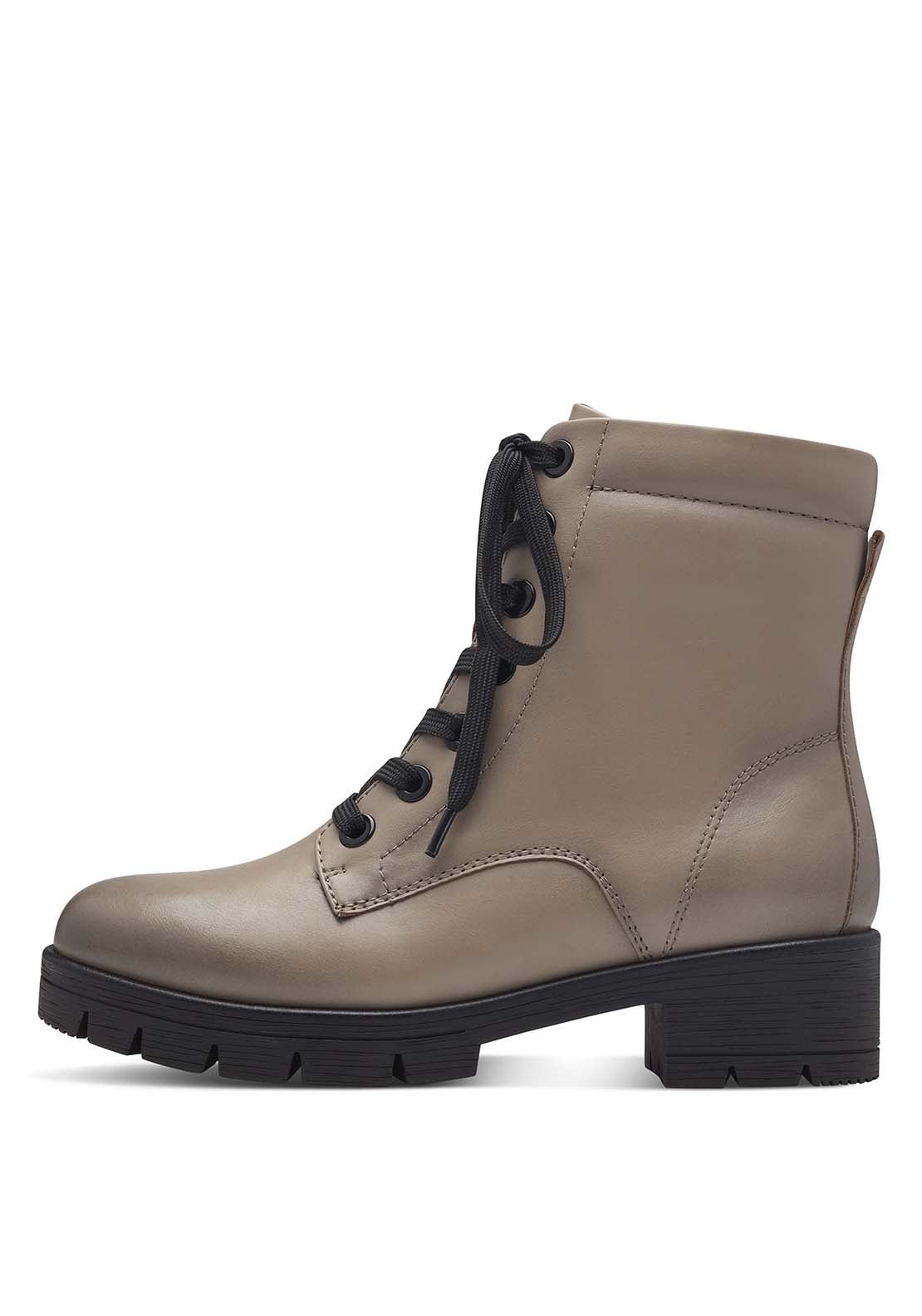 Jana Ladies Ankle Boot - Taupe/black 1 Shaws Department Stores