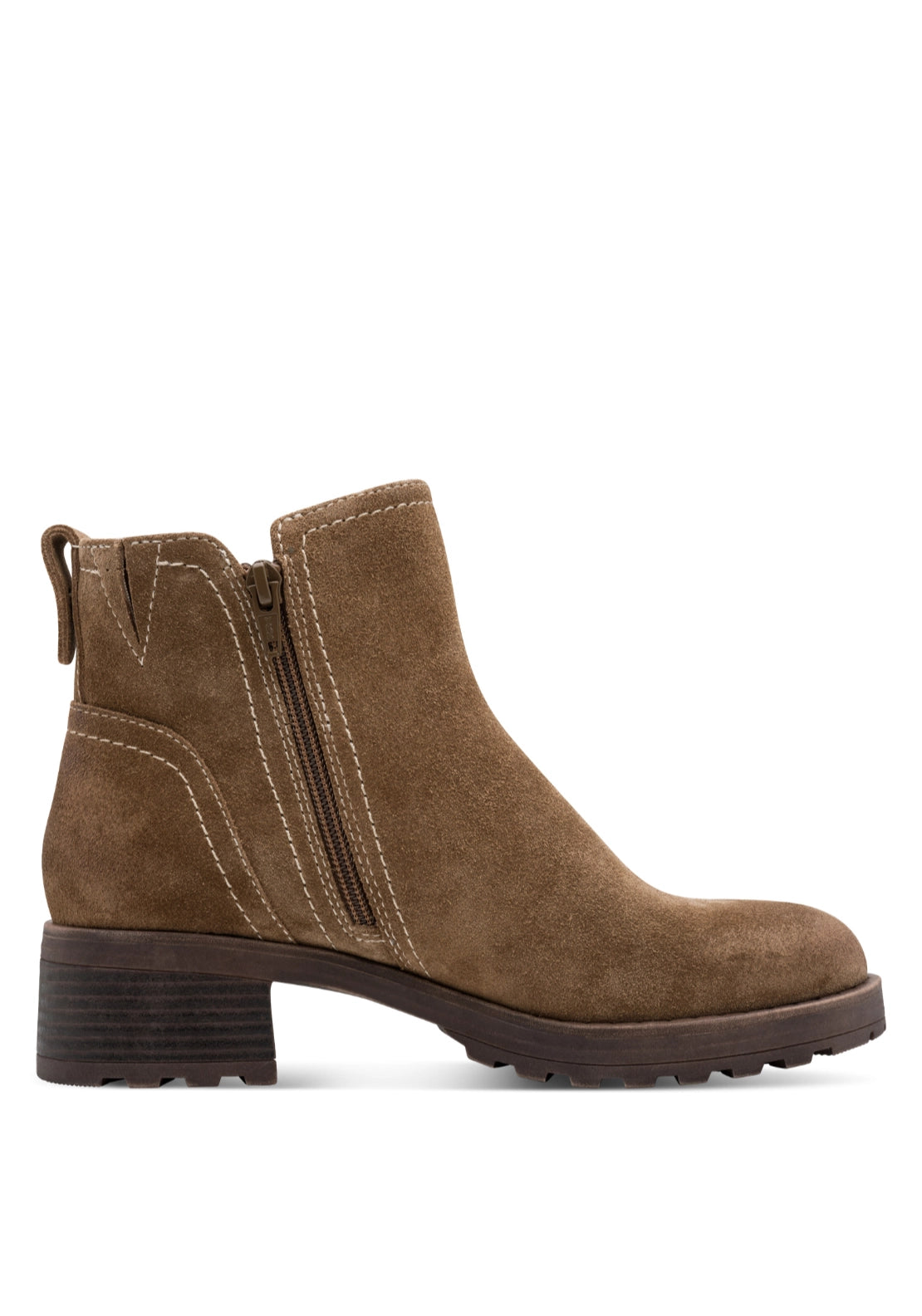 Chunky Low Suede Boot - Camel