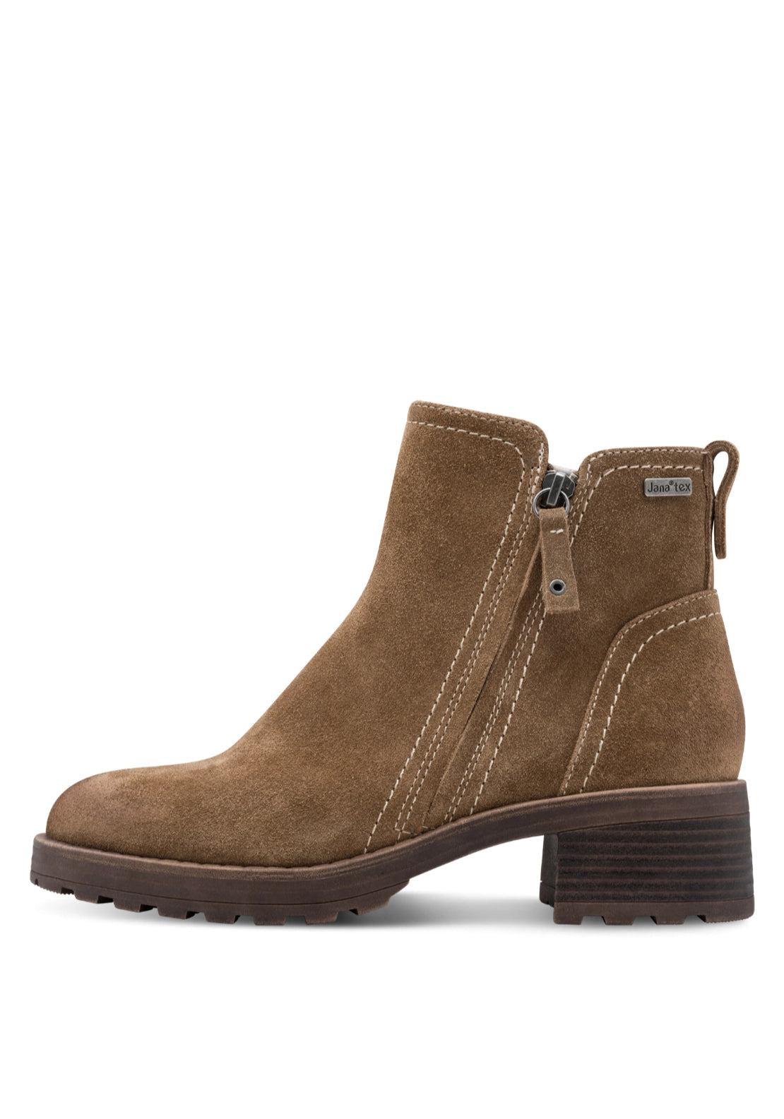 Chunky Low Suede Boot - Camel