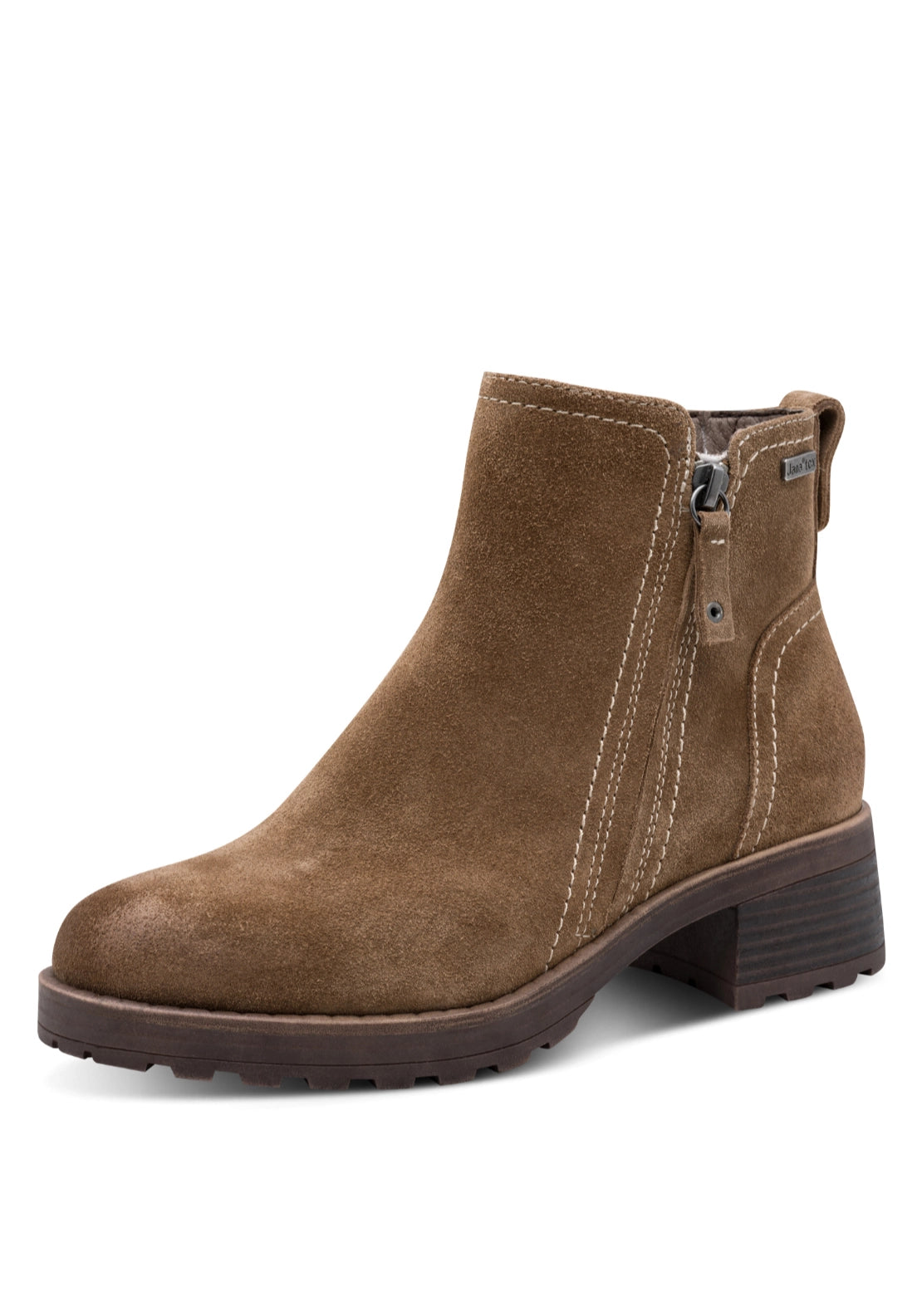 Chunky Low Suede Boot - Camel