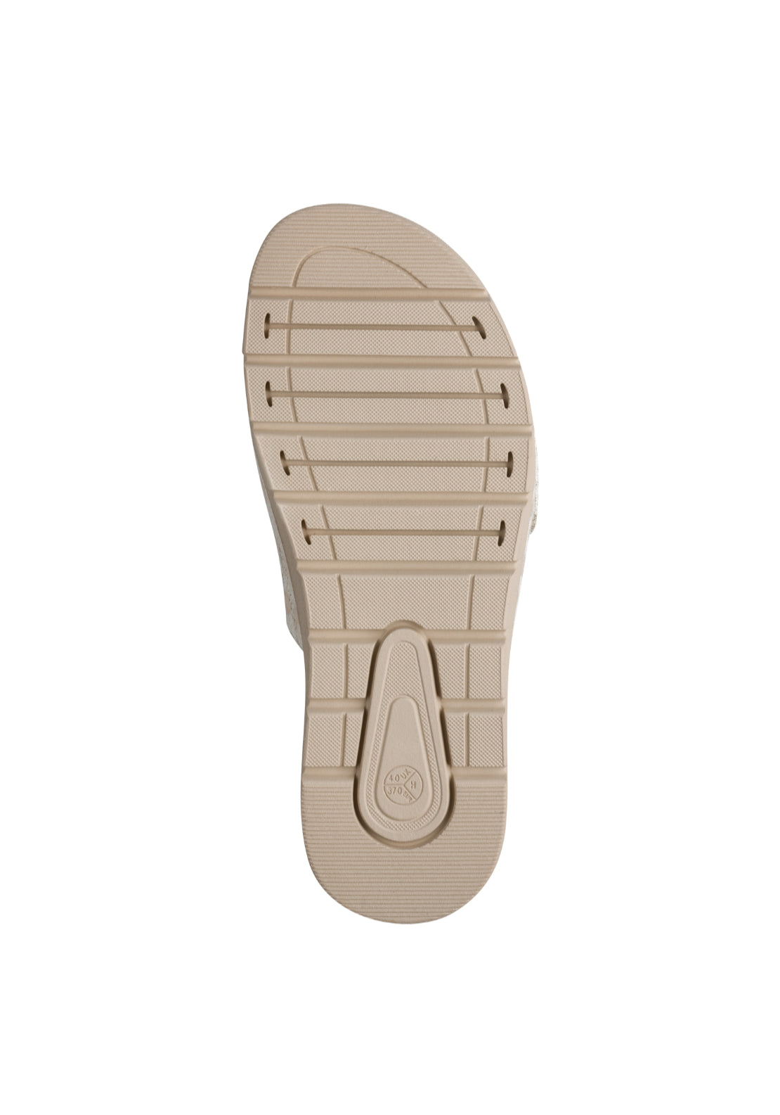 Jana Shoes Metallic Buckle Slide - Gold Leo Met 5 Shaws Department Stores