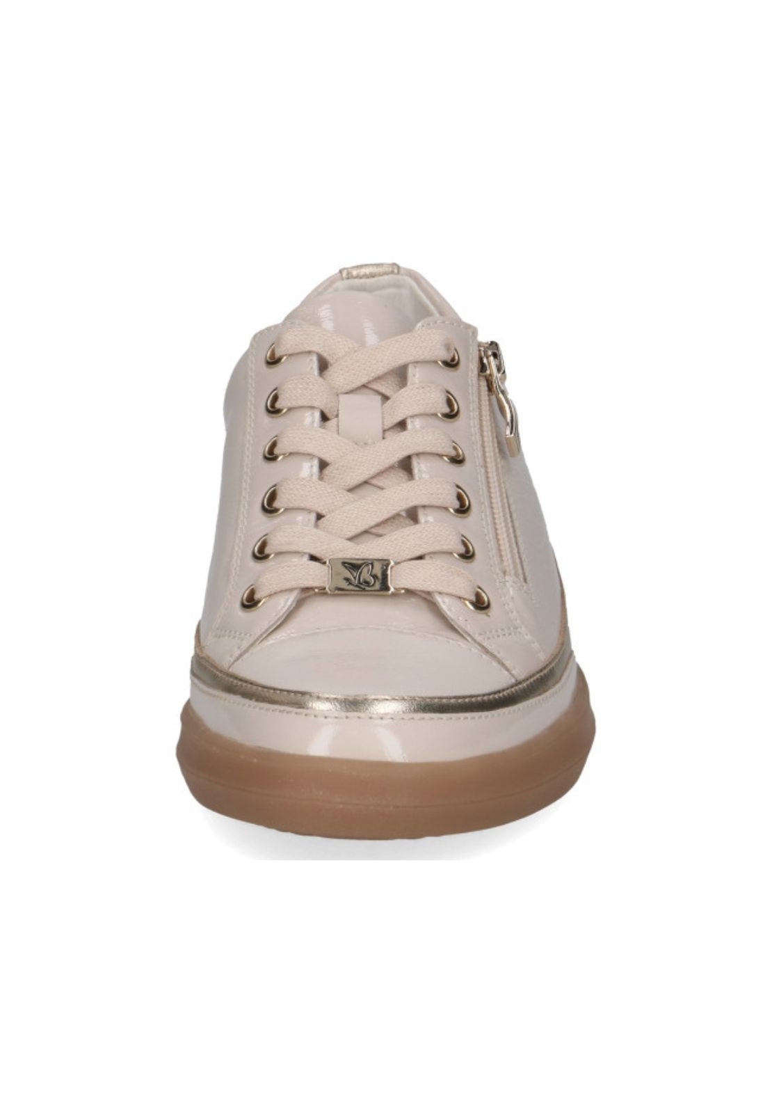 Caprice Side Zip Trainer - Cream/gold 4 Shaws Department Stores
