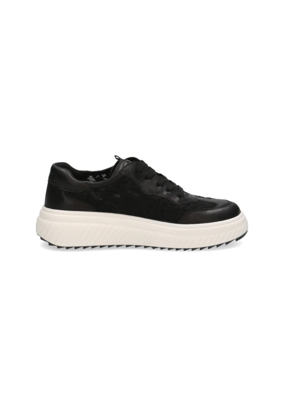 Caprice Chunky Platform Trainer - Black 2 Shaws Department Stores