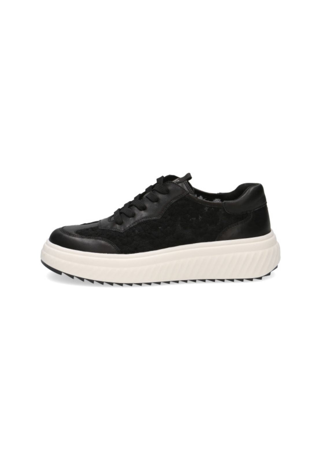 Caprice Chunky Platform Trainer - Black 1 Shaws Department Stores