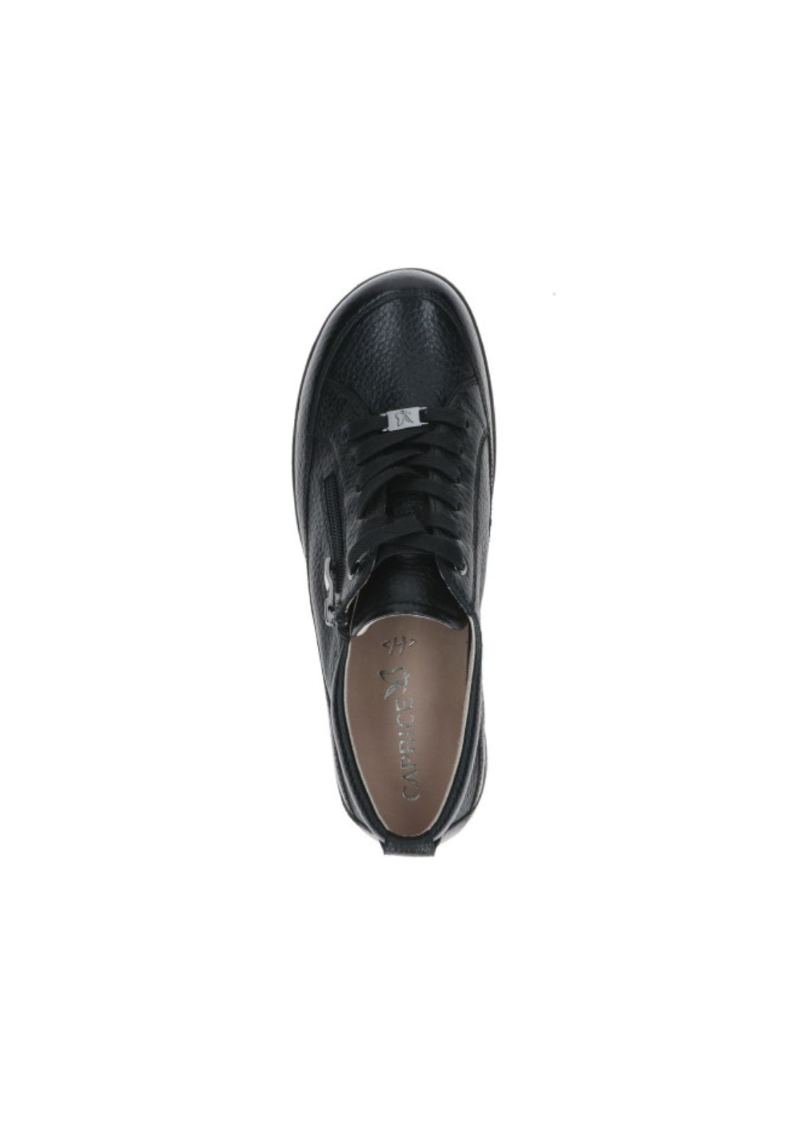 Caprice Side Zip Trainer - Black Deer 4 Shaws Department Stores