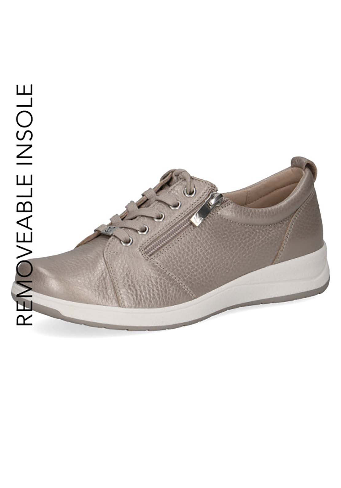 Caprice Ladies Lace Up Shoe - Stone Per.deer 3 Shaws Department Stores
