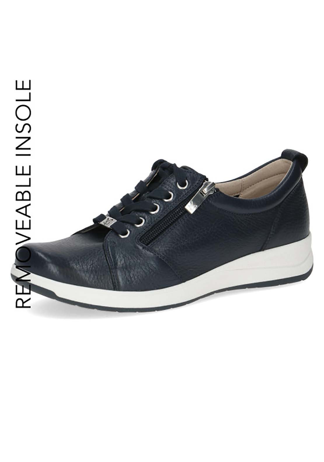 Caprice Ladies Lace Up Shoe - Ocean Deer 2 Shaws Department Stores