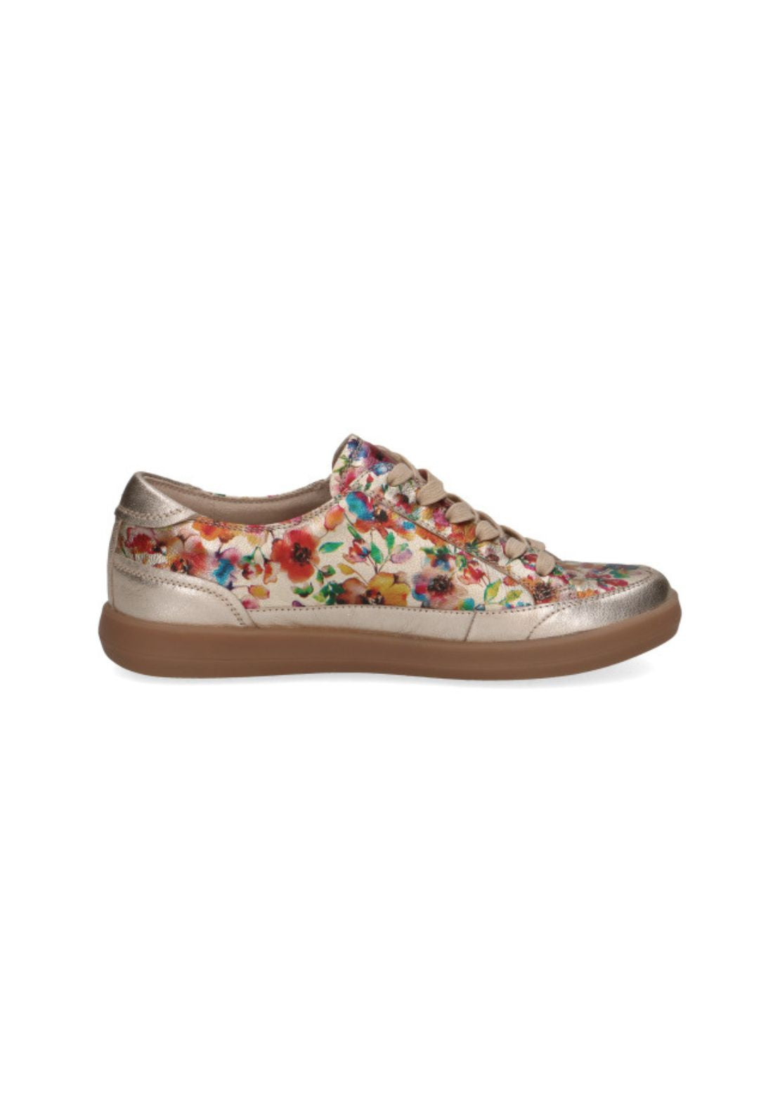Caprice Floral Zip Trainer - Flower Metal 2 Shaws Department Stores