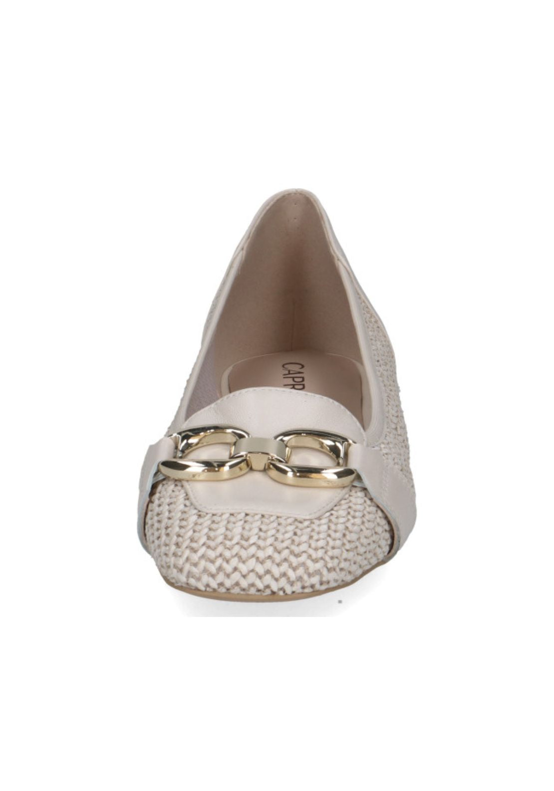 Caprice Raffia Buckle Pump - Off White Comb 4 Shaws Department Stores