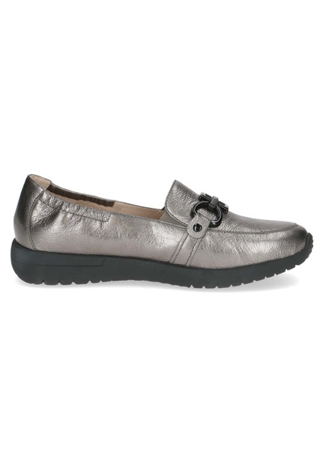 Caprice Ladies Slip On Shoe - Stone Metallic 4 Shaws Department Stores
