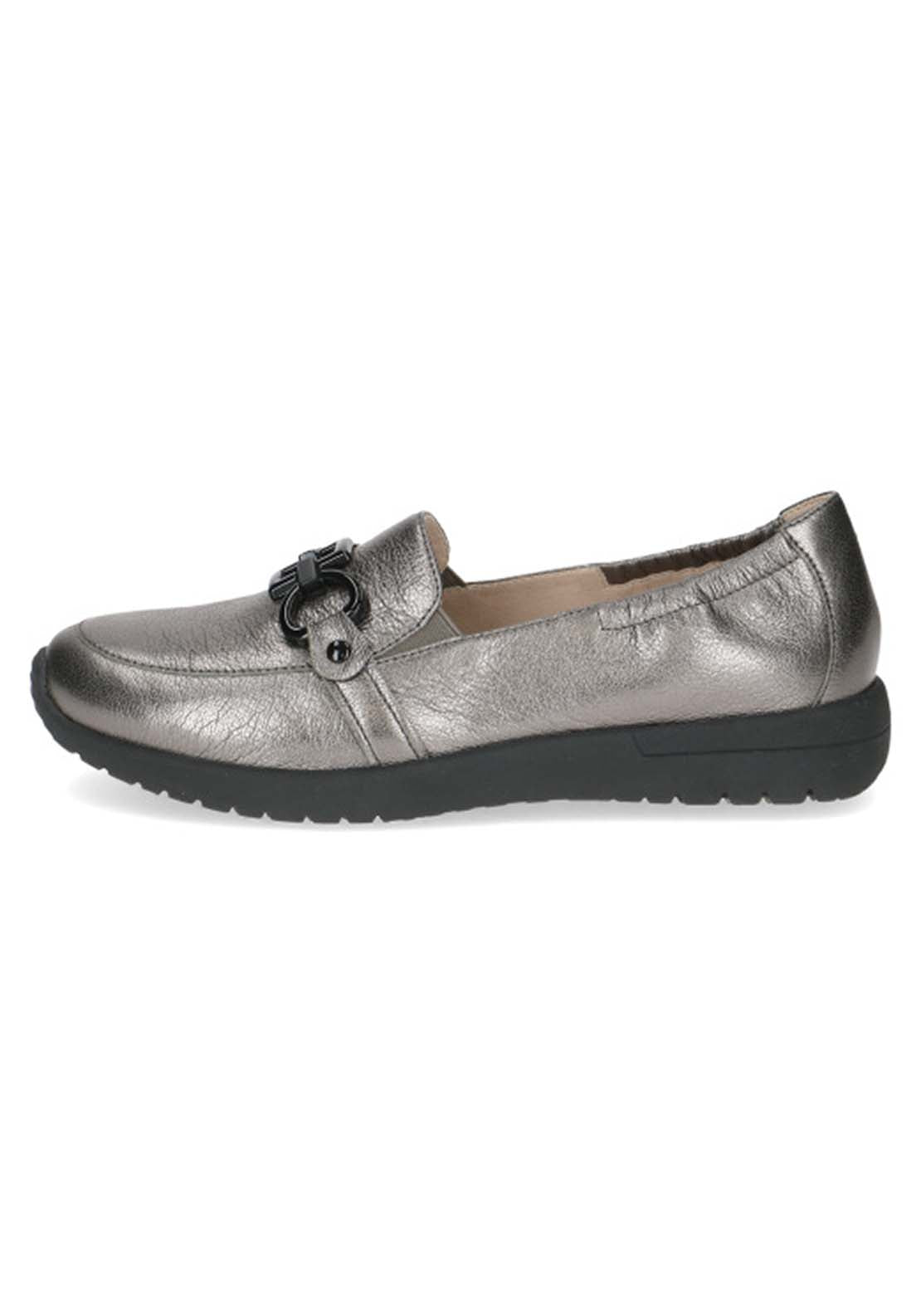 Caprice Ladies Slip On Shoe - Stone Metallic 1 Shaws Department Stores