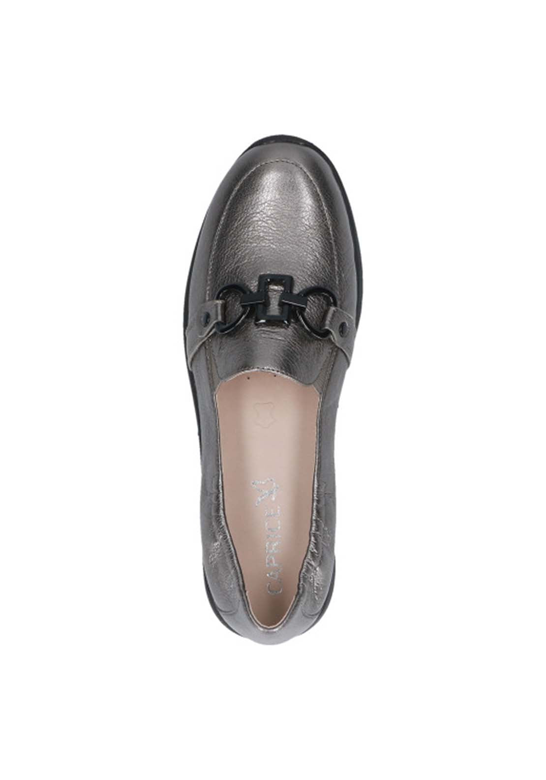 Caprice Ladies Slip On Shoe - Stone Metallic 3 Shaws Department Stores