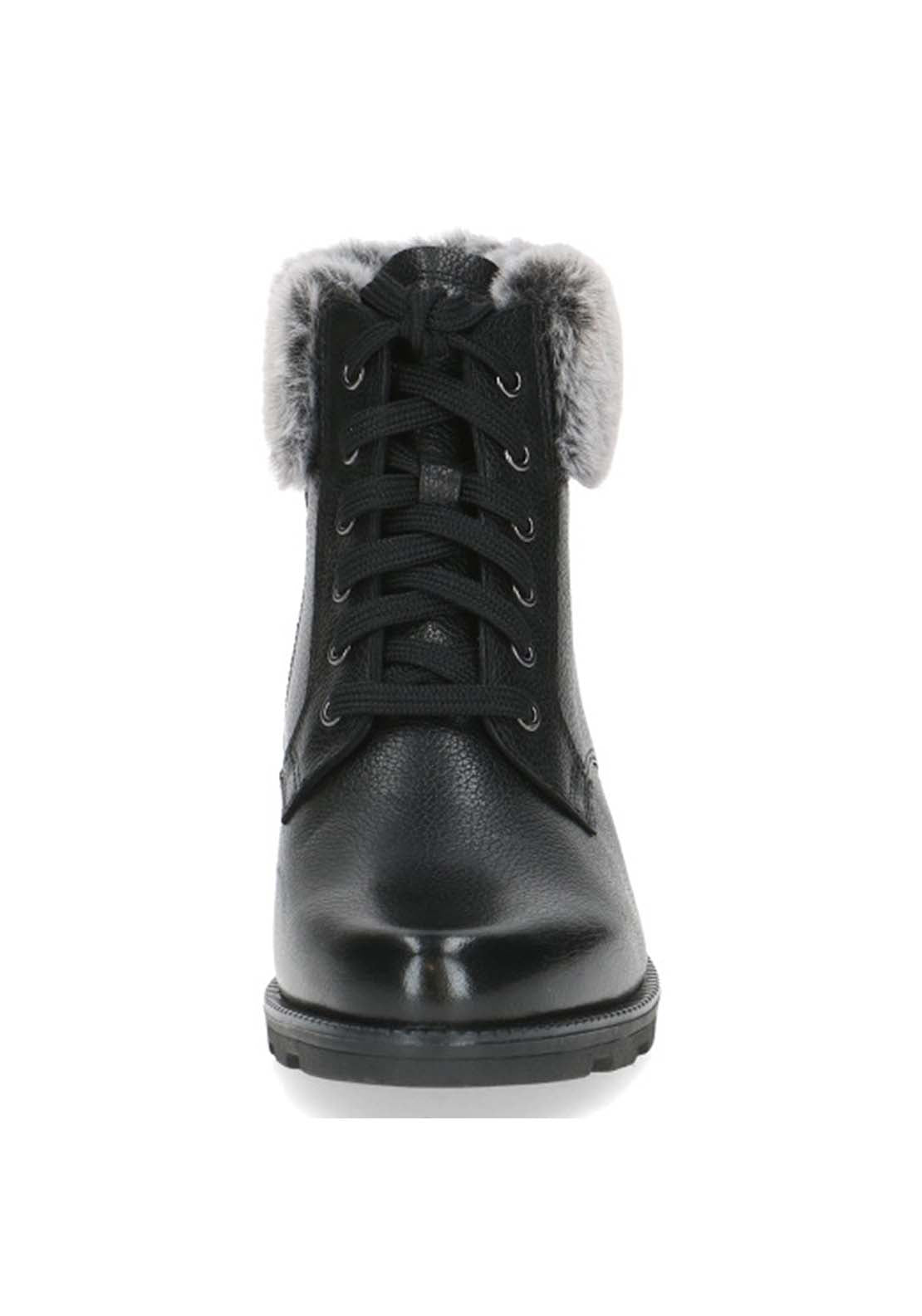 Caprice Ladies Ankle Boot - Black Comb 2 Shaws Department Stores